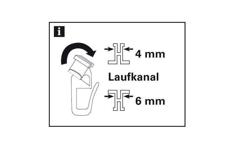 Gardinia Ösengleiter Weiss, 25 Stück, 4 oder 6 mm
