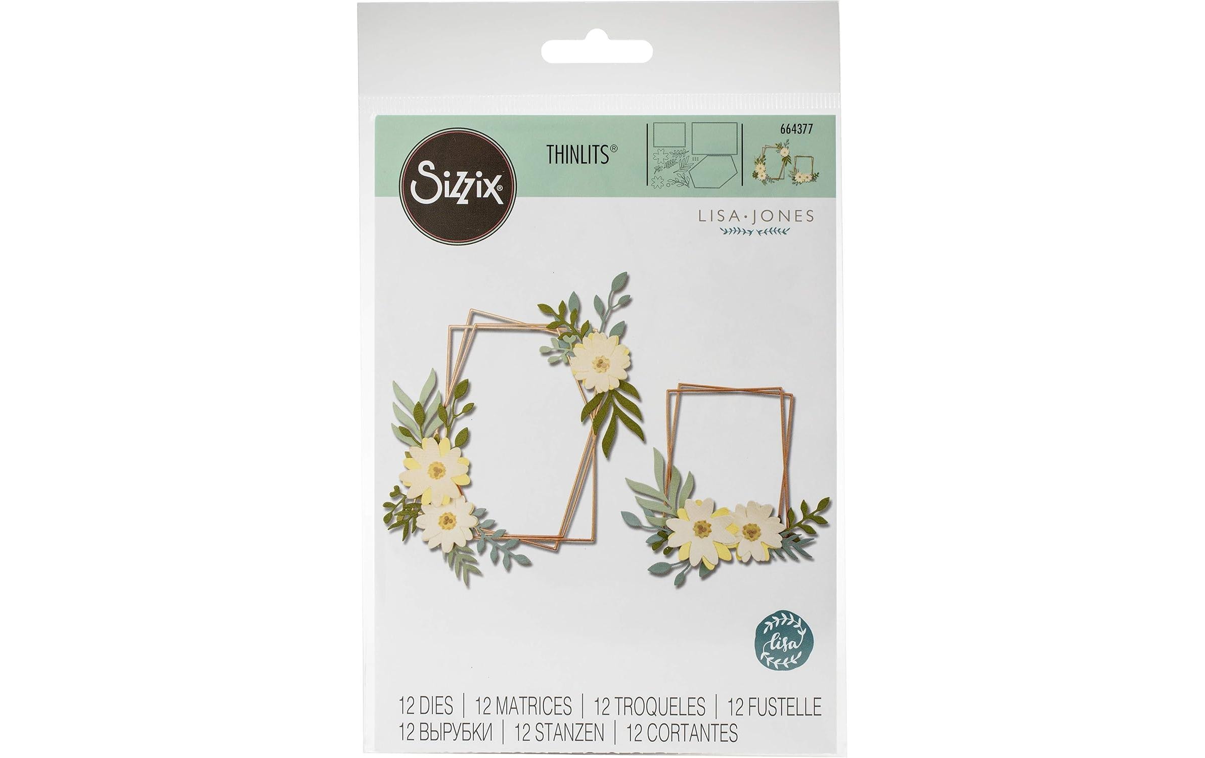 Sizzix Stanzschablone Blumenrahmen , Blatt Sizzix Stanzschablone Blumenrahmen , Blatt