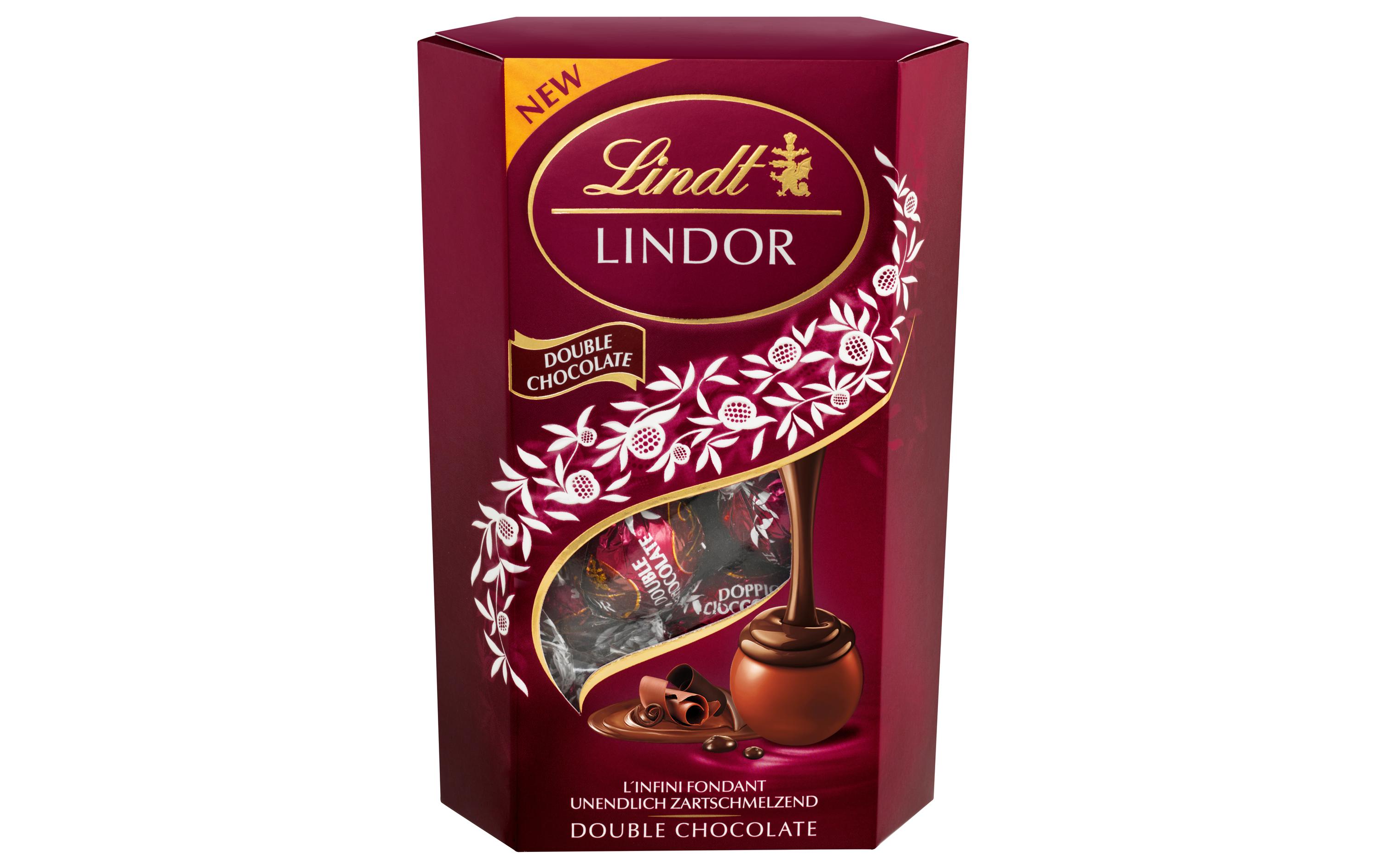 Lindt Schokoladen-Pralinen Lindor Kugeln Double Chocolate 200 g Lindt Schokoladen-Pralinen Lindor Kugeln Double Chocolate 200 g