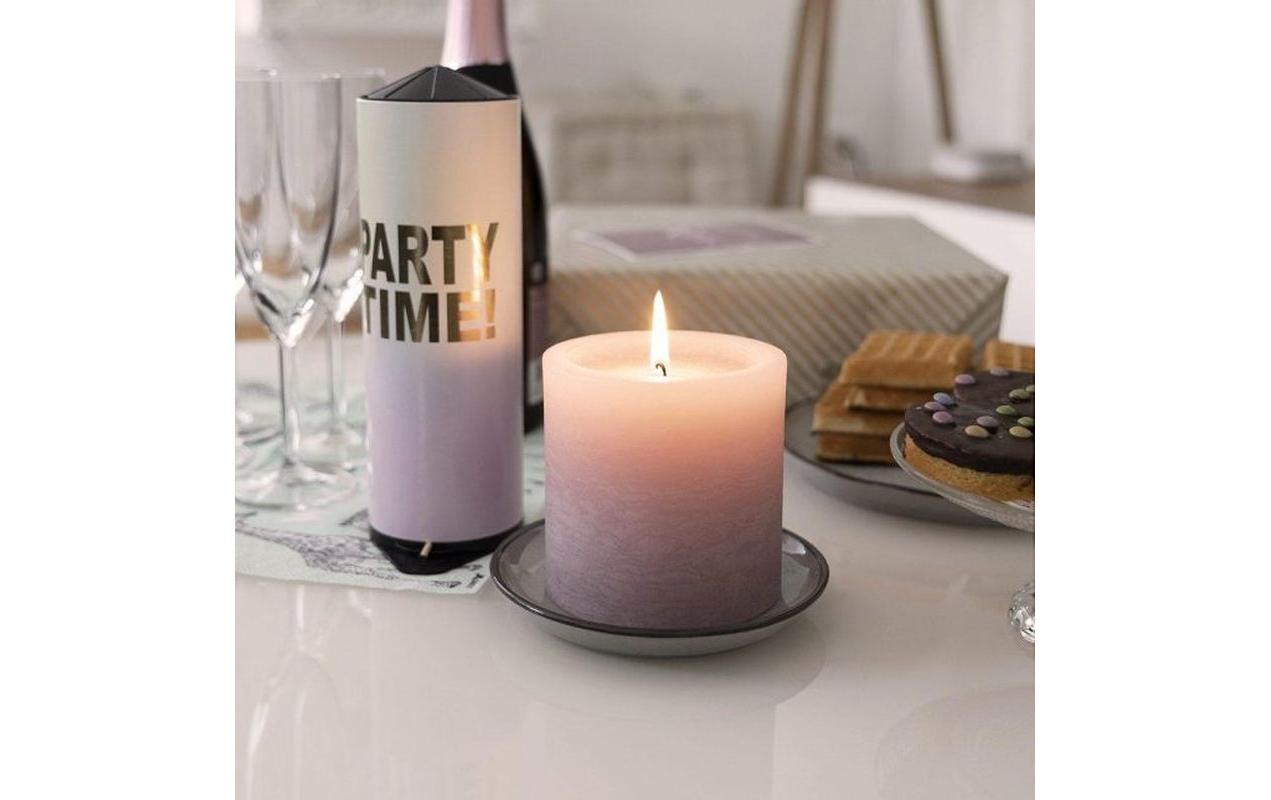 balthasar Kerze Rustico 10 cm x 10 cm, Altrosa