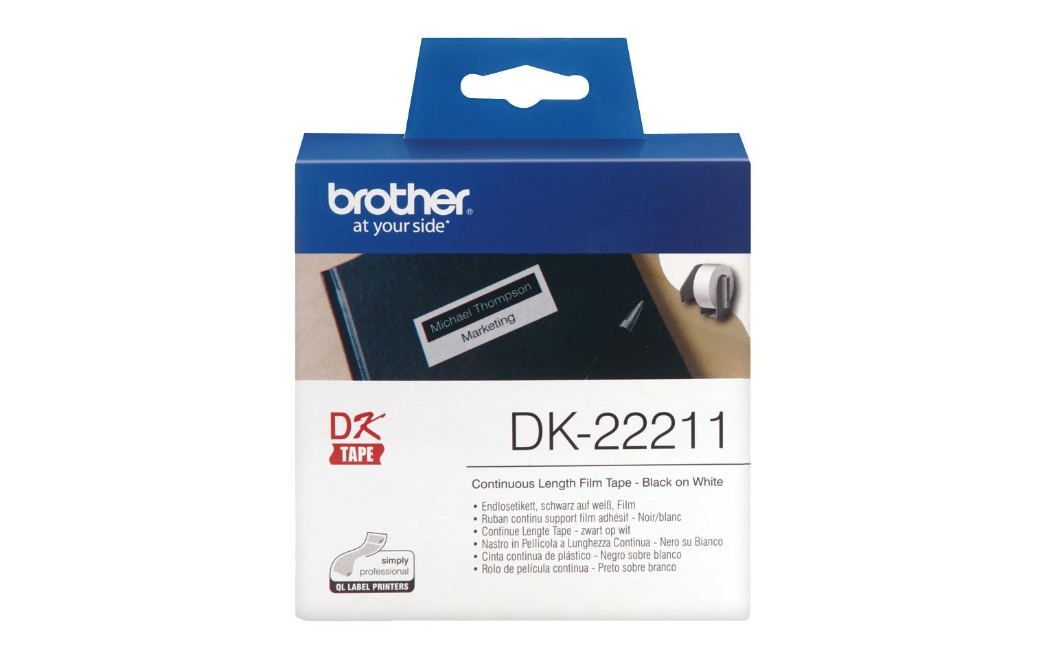 Brother Etikettenrolle DK-22211 Thermo Direct 29 mm x 15.24 m Brother Etikettenrolle DK-22211 Thermo Direct 29 mm x 15.24 m
