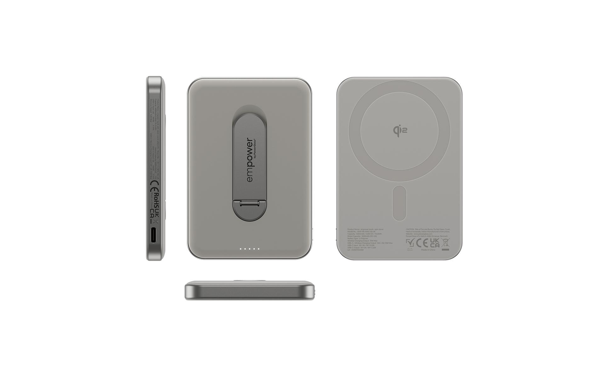 emPower by PanzerGlass Powerbank mit Spin Stand Titanium 5000 mAh