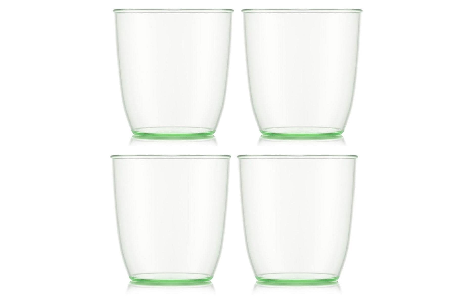 Bodum Outdoor-Becher Kvadrant 200 ml, Grün, 4 Stück