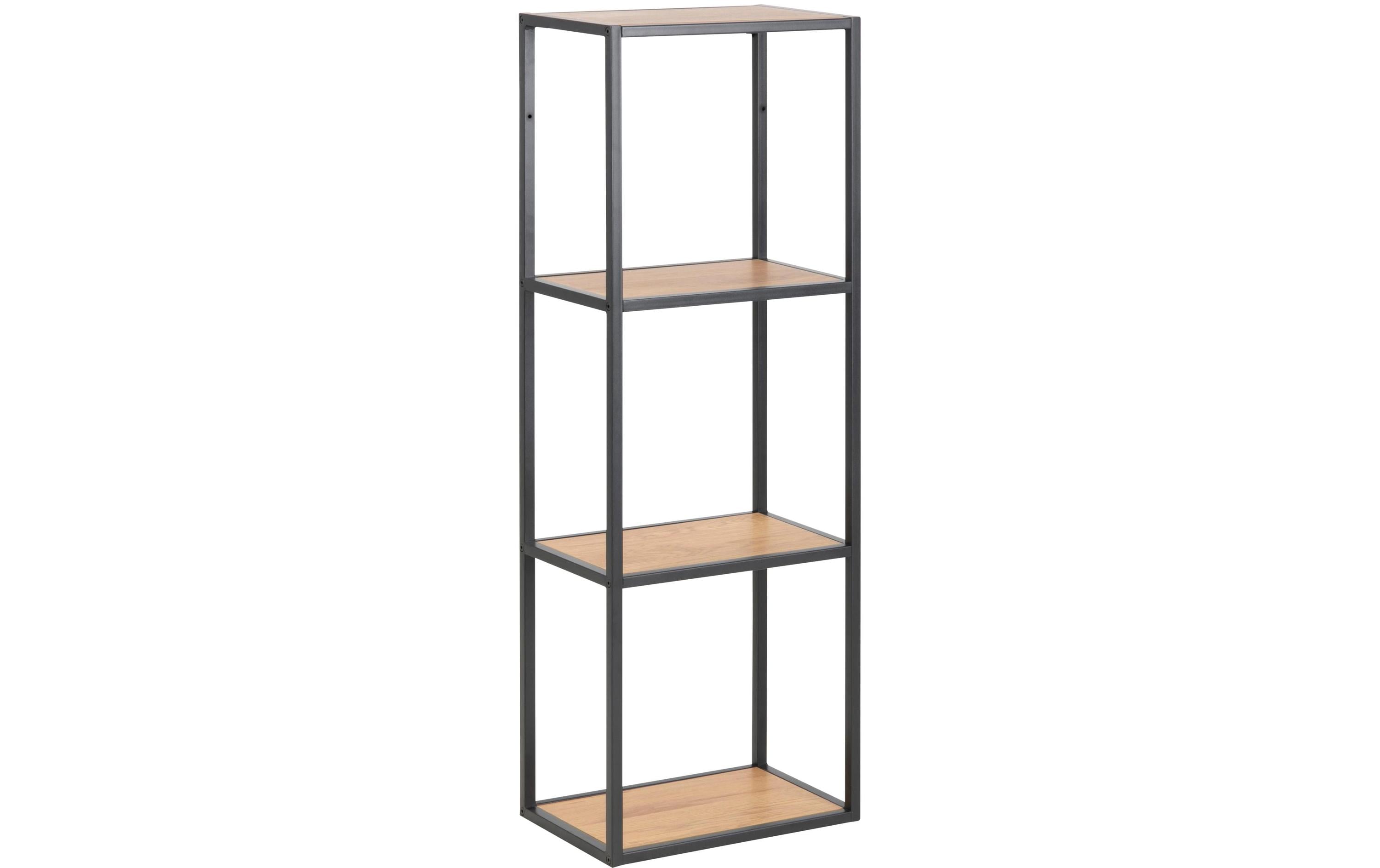 AC Design Regal Seaford 24 x 37 x 108 cm, Nature/Schwarz