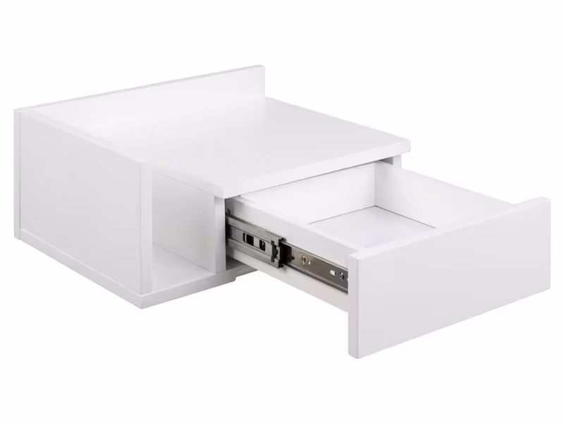 AC Design Nachttisch Ashlan 40 cm x 16.5 cm, Weiss glanz AC Design Nachttisch Ashlan 40 cm x 16.5 cm, Weiss glanz