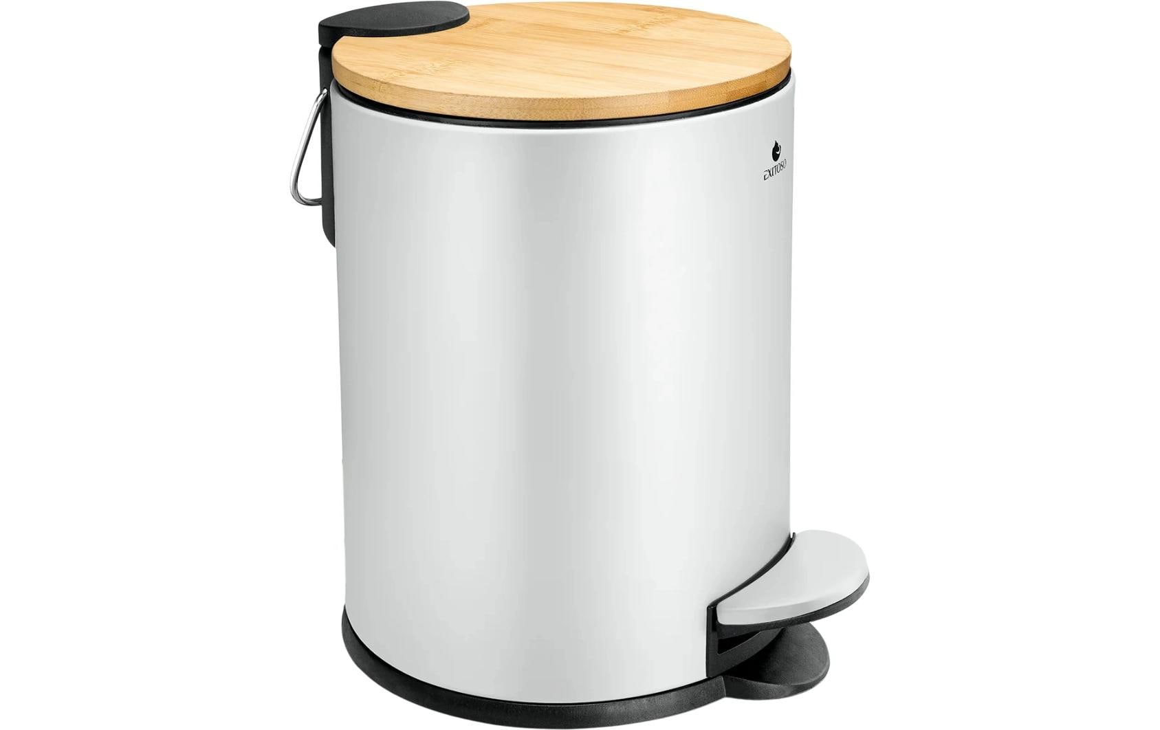 Exitoso Tretmülleimer mit Softclose-Deckel 3 l, Weiss