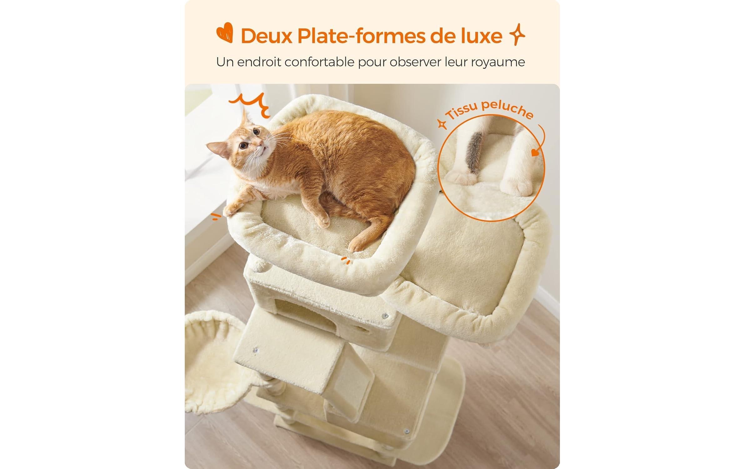 Feandrea Kratzbaum sandbeige 60 x 50 x 206 cm