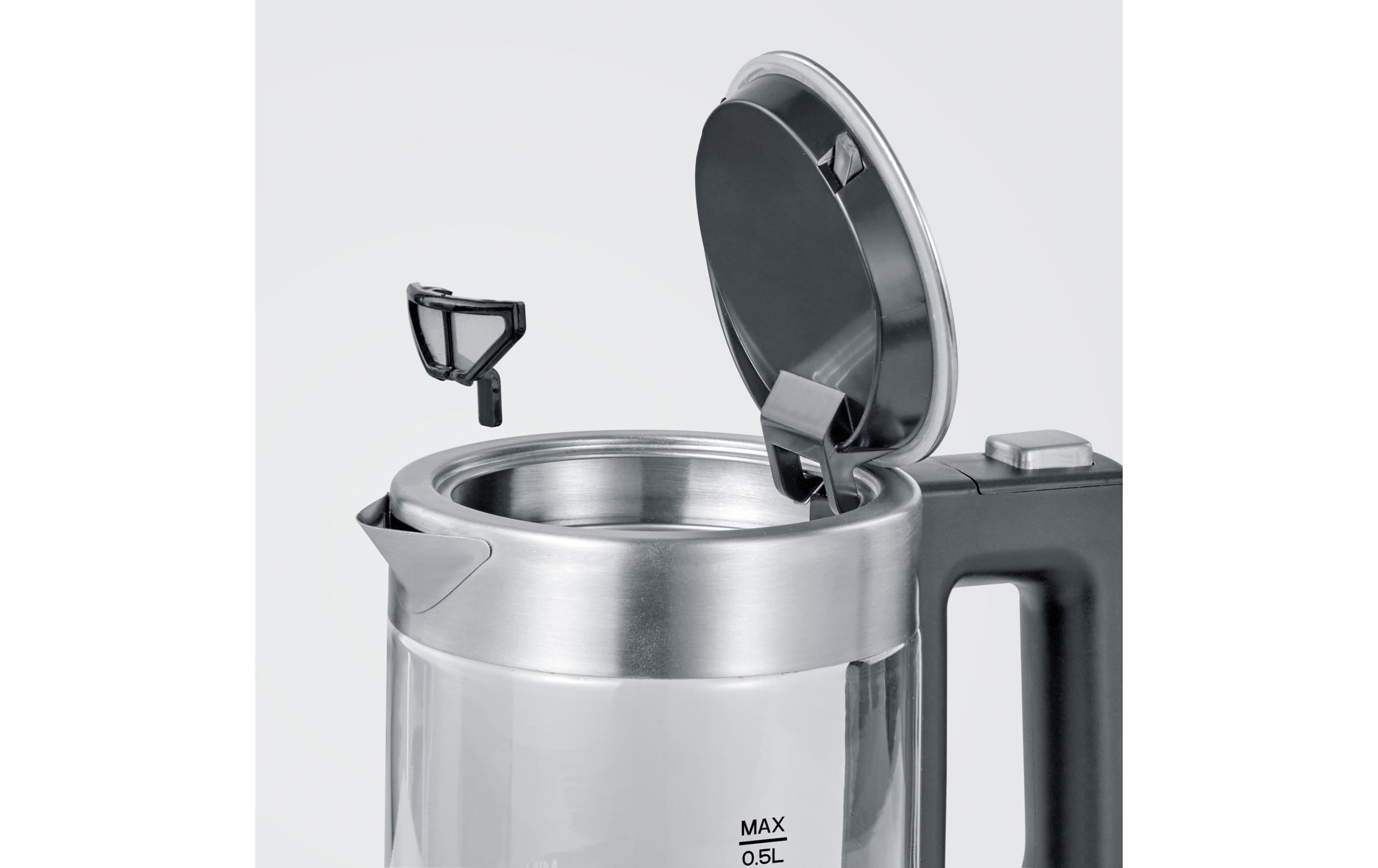 Severin Wasserkocher WK 3472 0.5 l, Grau/Silber