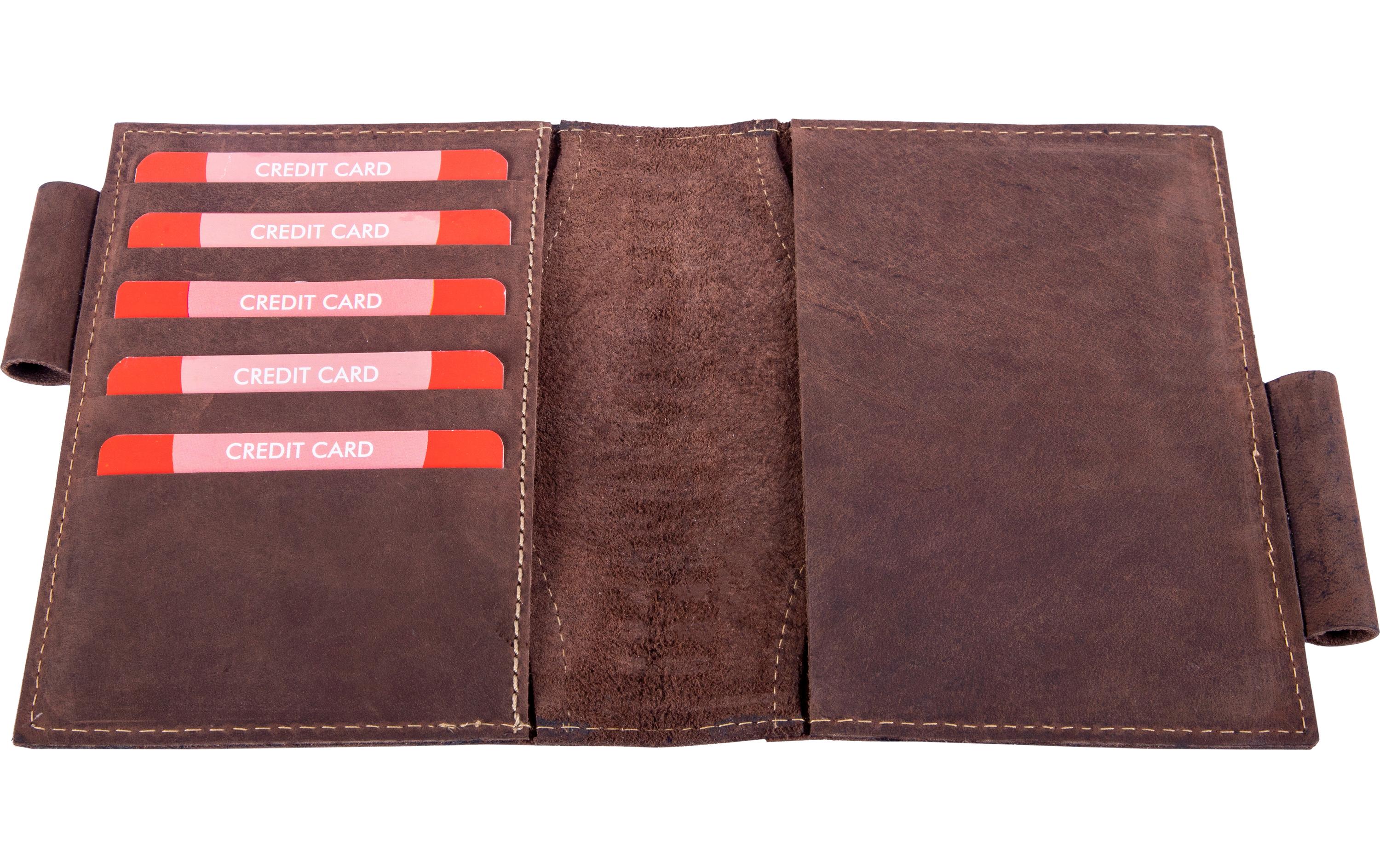 Alpenleder Notizbuch Goethe A6, liniert, Büffelleder braun