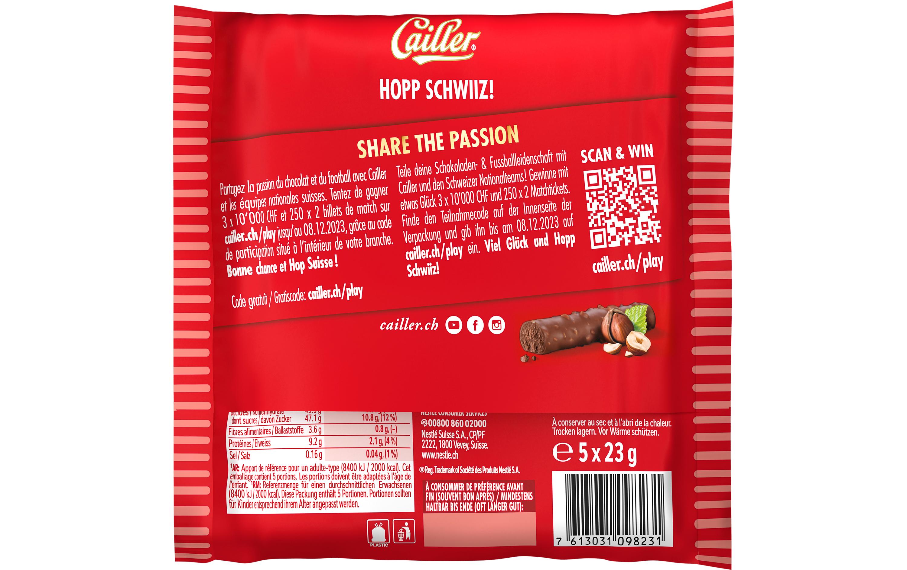 Cailler Riegel Branches 5 x 23 g