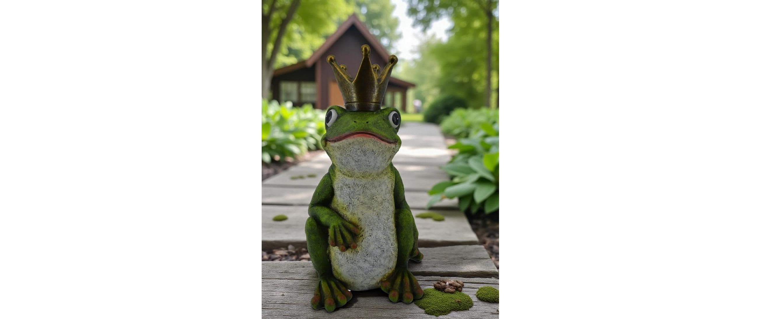 Dameco Dekofigur Froschkönig sitzend 14 x 15 x 32 cm