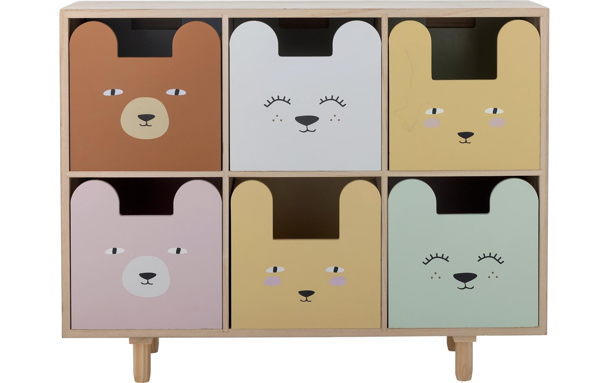 Bloomingville Bücherregal Call mit Schubladen Natur, Paulownia