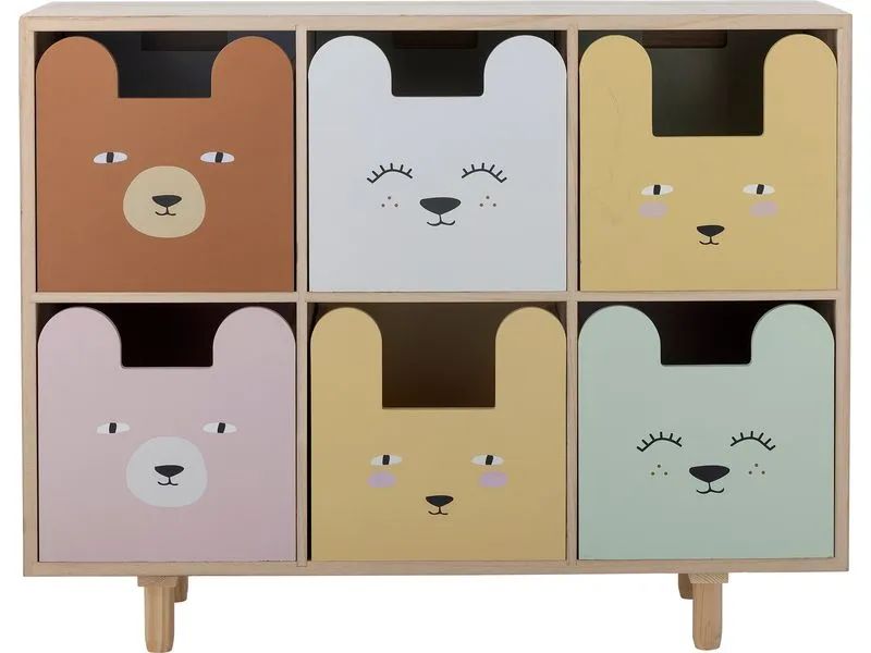 Bloomingville Bücherregal Call mit Schubladen Natur, Paulownia