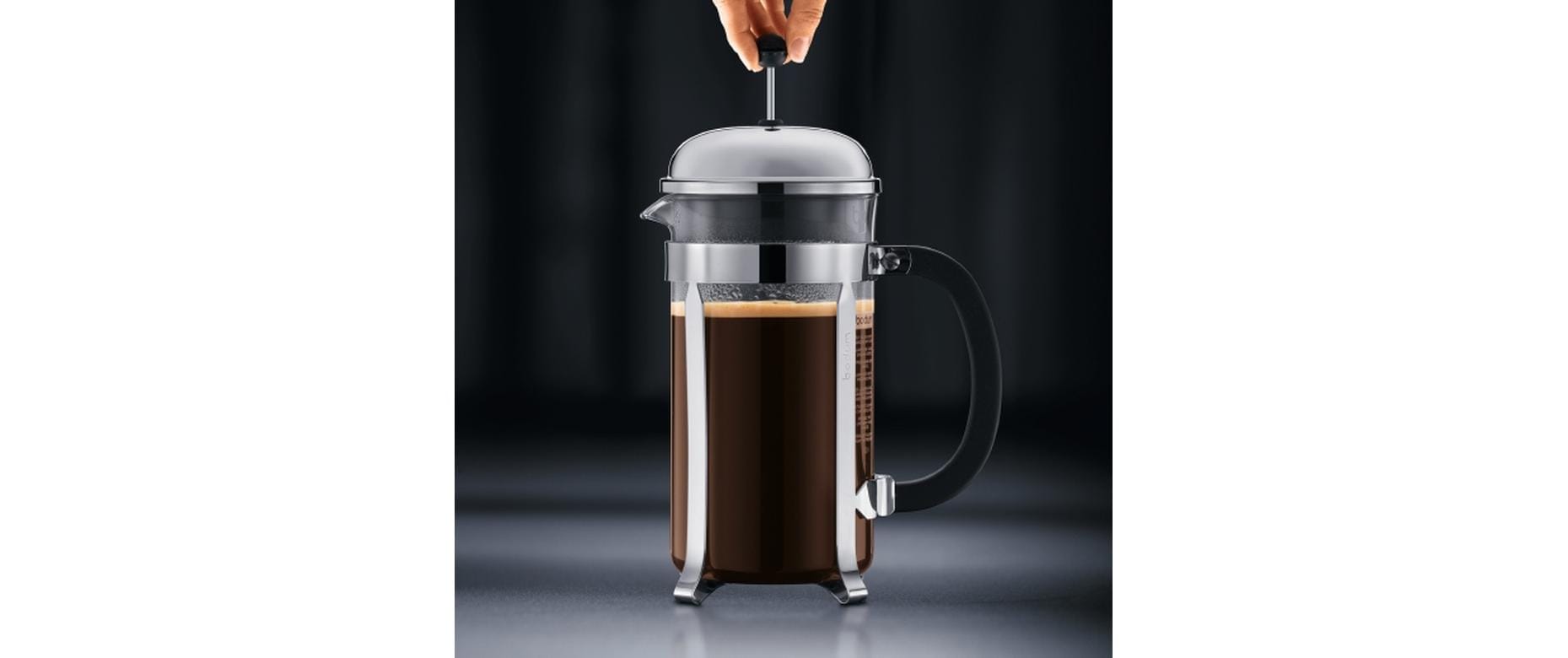 Bodum Kaffeebereiter Chambord Verchromt, Schwarz, 0.5 l