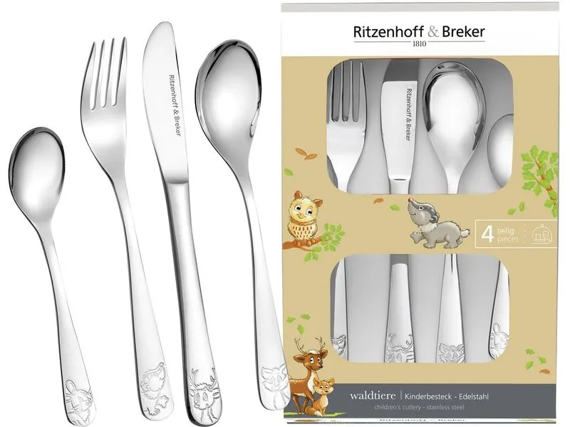Ritzenhoff & Breker Kinderbesteckset Waldtiere 4-teilig Ritzenhoff & Breker Kinderbesteckset Waldtiere 4-teilig