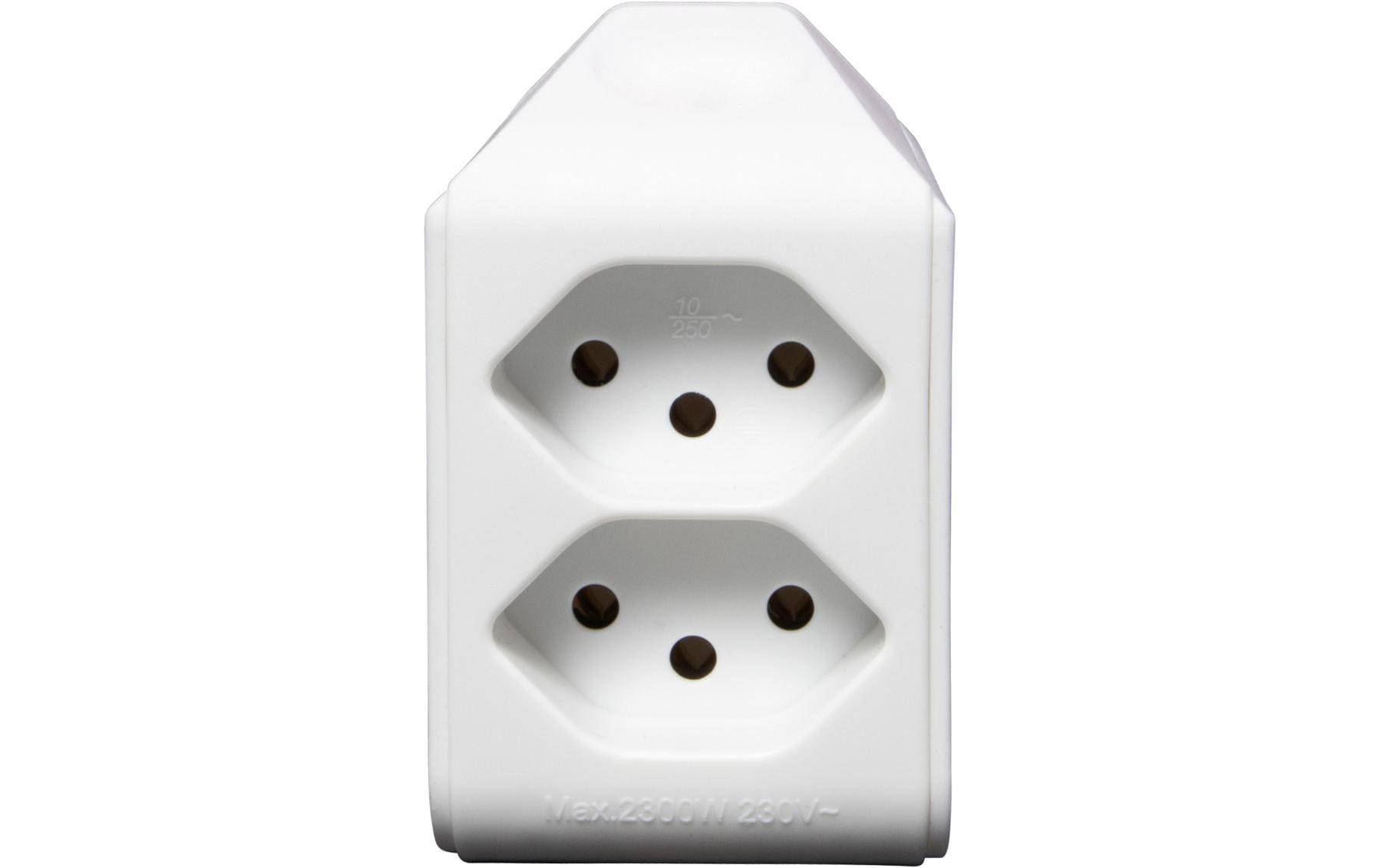 Brennenstuhl Abzweigstecker 2 x T13, 300° drehbar, Weiss