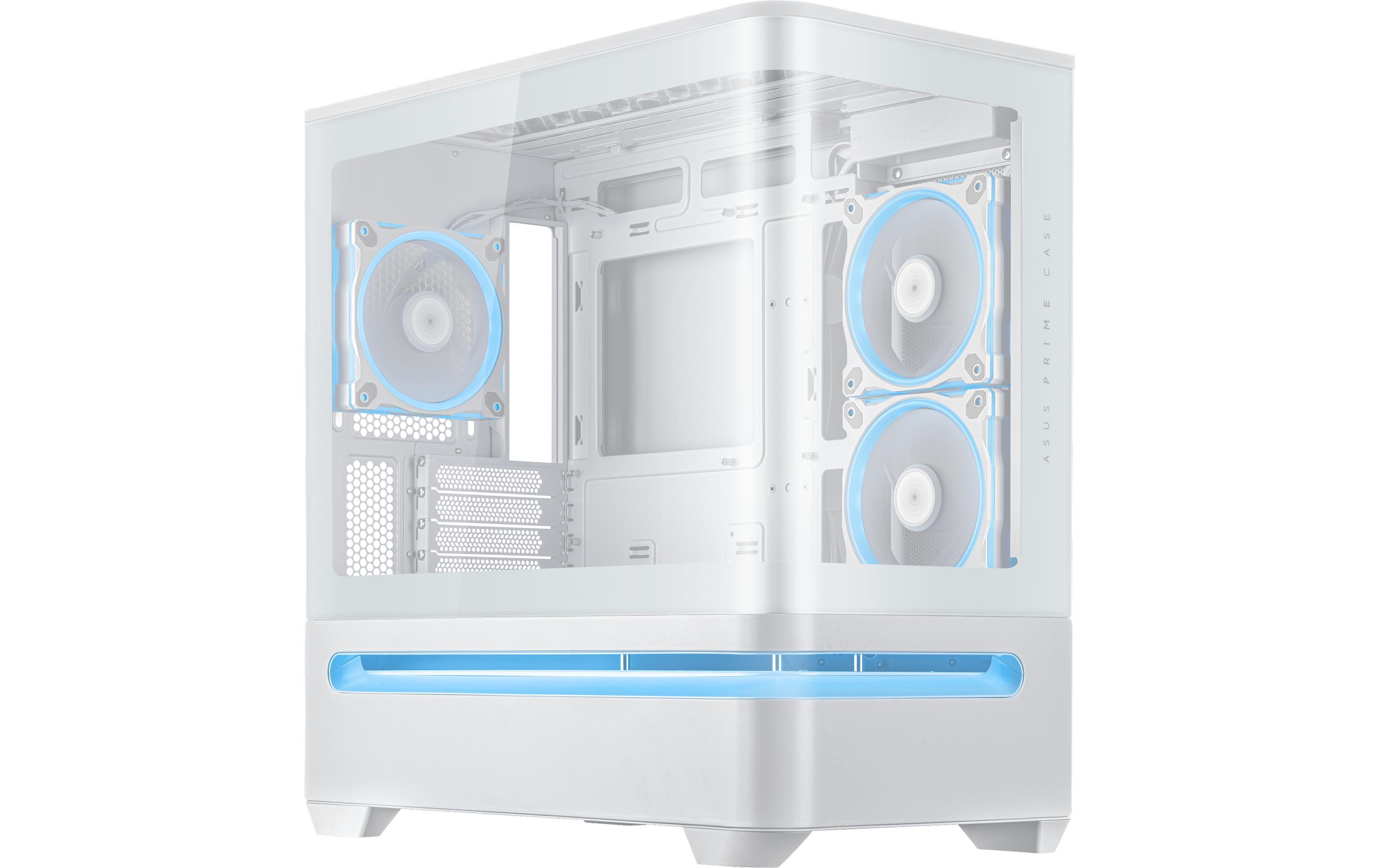 ASUS PC-Gehäuse Prime AP202 TG ARGB Weiss