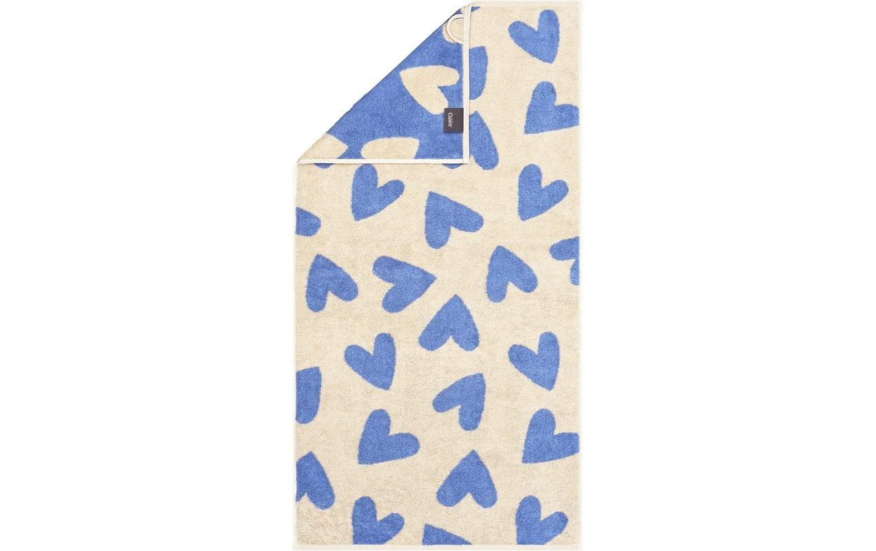 Cawö Duschtuch Heart Beats 70 x 140 cm, Blau