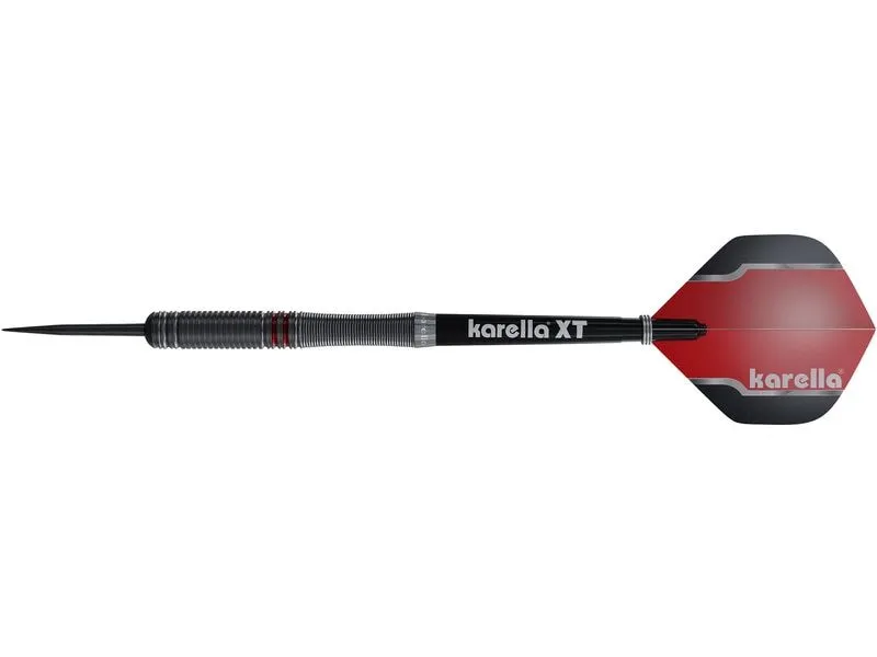 Karella Dartpfeile Steeldart Fighter 22g, 3 Stück – Schwarz
