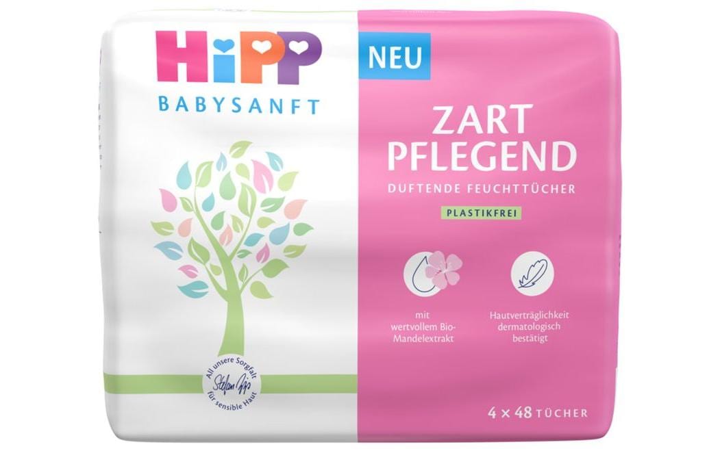 HIPP Feuchttücher Babysanft Zart pflegend 4x 48 Stk.