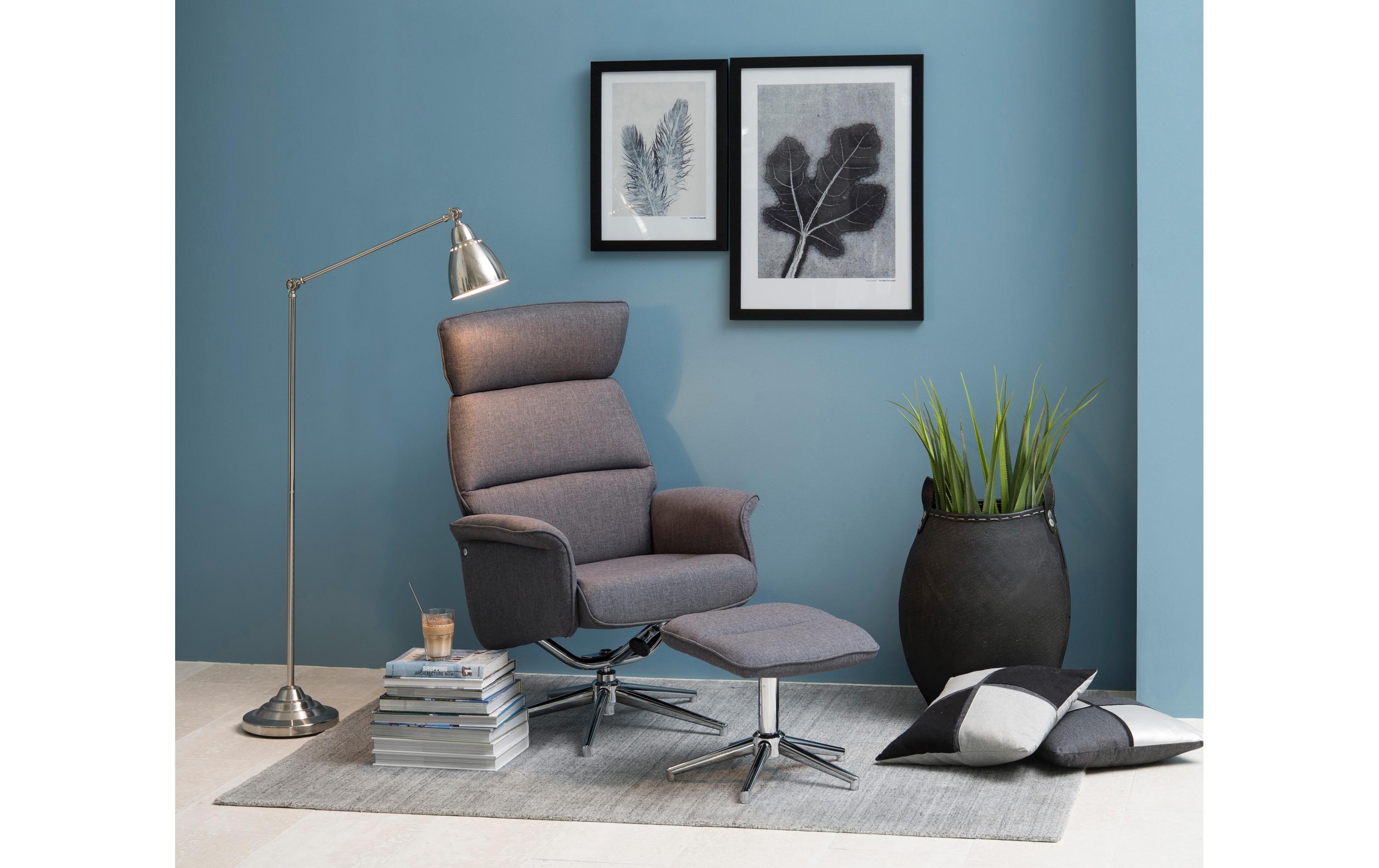 AC Design Sessel Alura Polyurethan (PU)/Stahl, Dunkelgrau