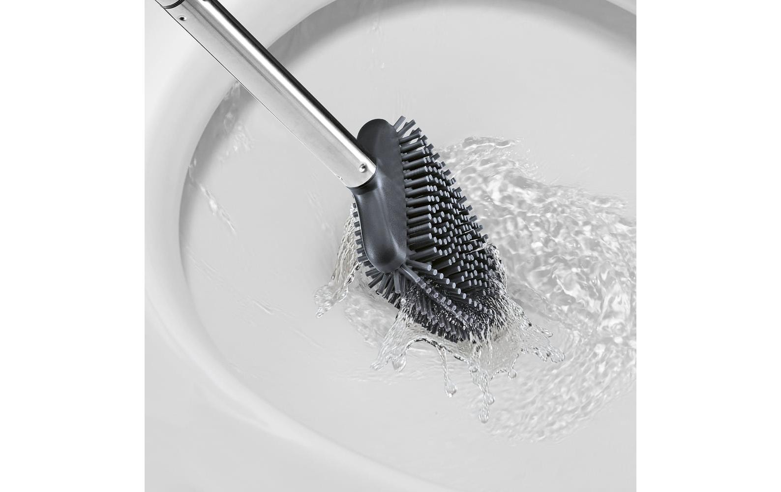 CLEANmaxx Toilettenbürste mit Wandhalterung Grau