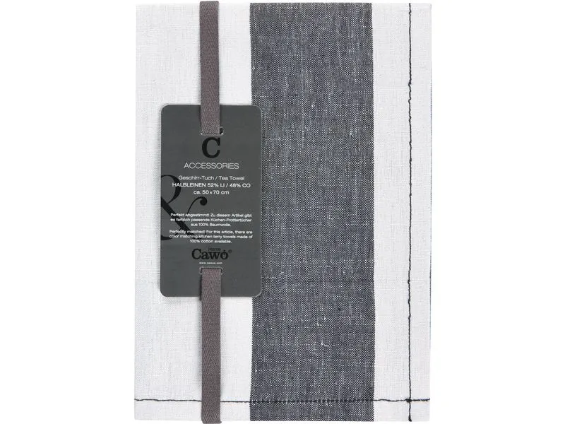 Cawö Geschirrtuch Zoom Blockstreifen Schwarz/Weiss Cawö Geschirrtuch Zoom Blockstreifen Schwarz/Weiss