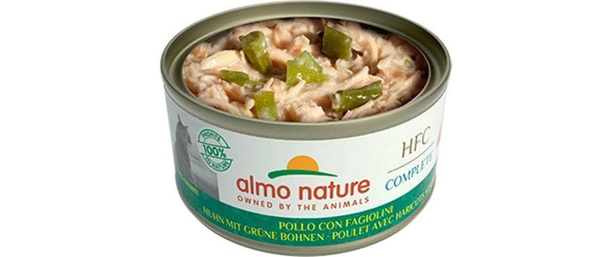 Almo Nature Nassfutter HFC Complete Huhn mit Grünen Bohnen, 70 g