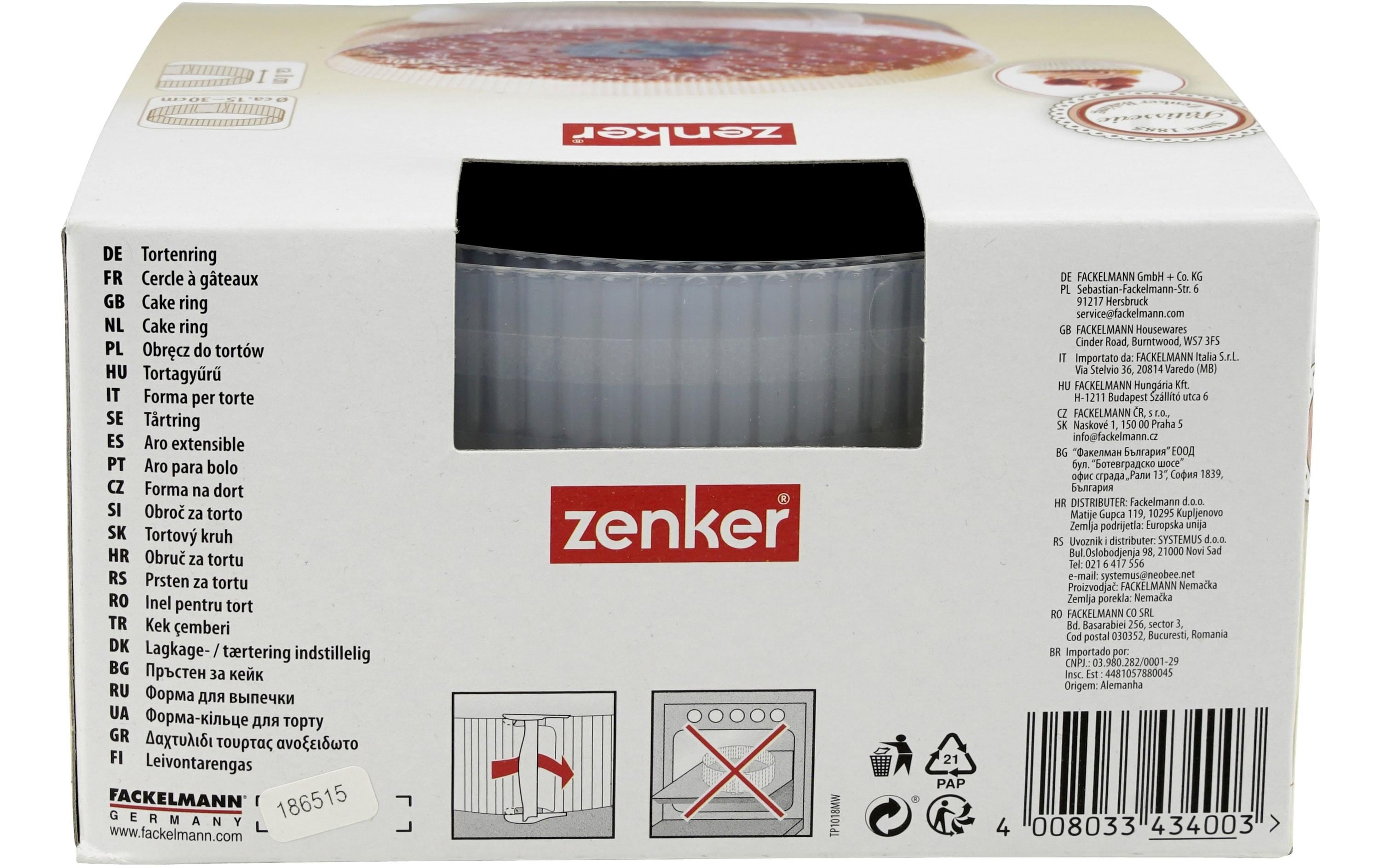 Zenker Backrahmen Weiss, Rund