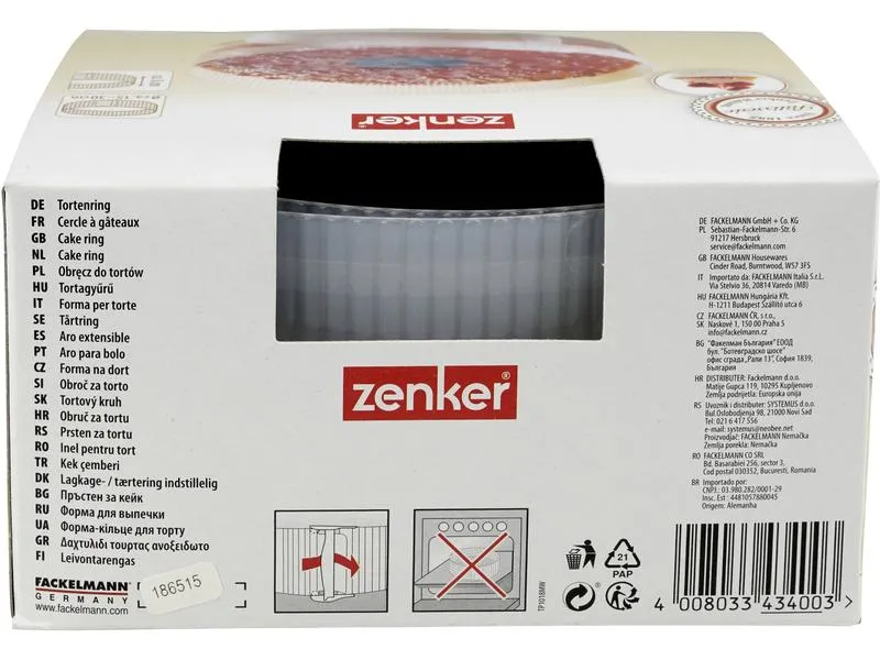 Zenker Backrahmen Weiss, Rund Zenker Backrahmen Weiss, Rund