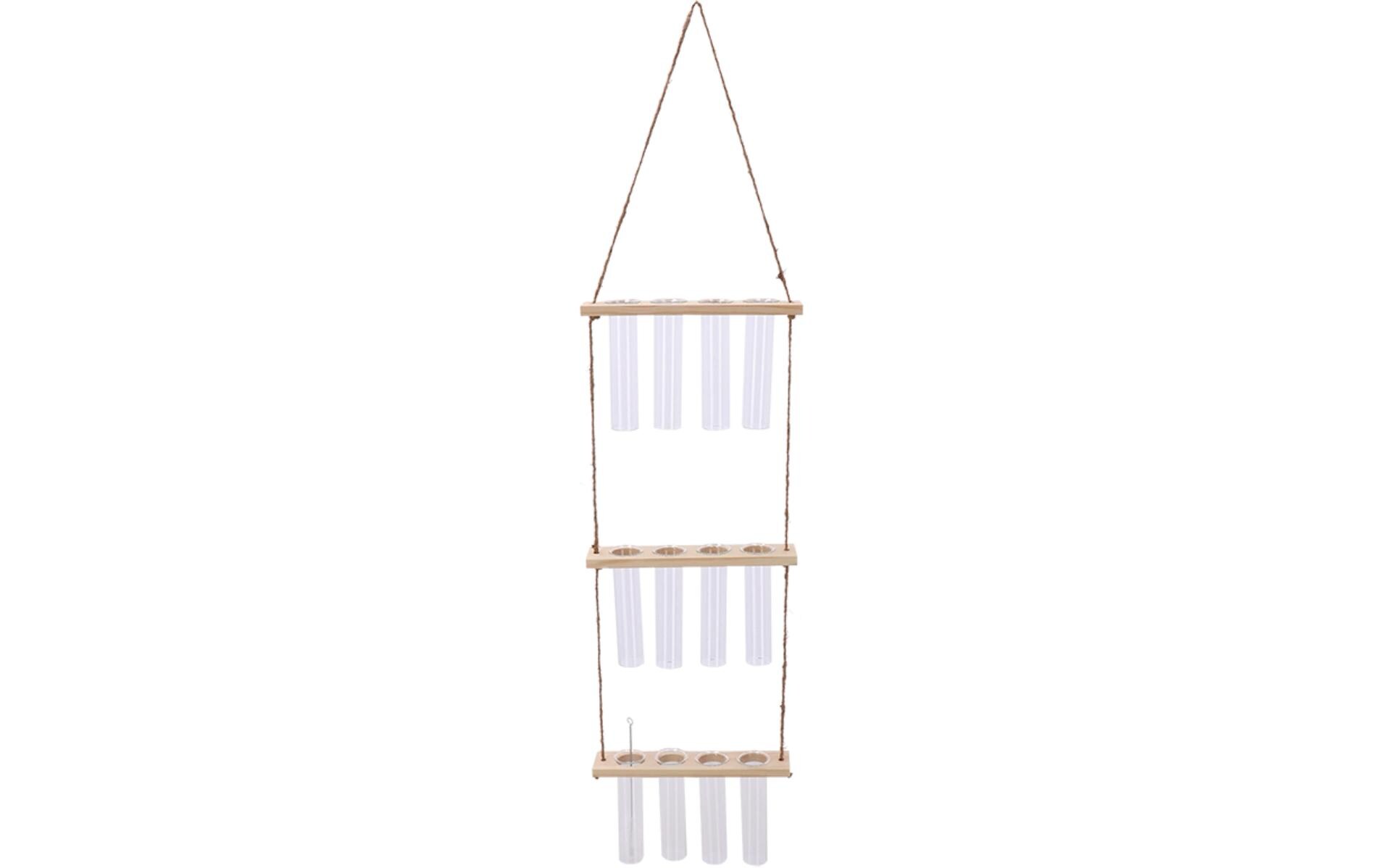 Esschert Design Reagenzglashänger L 70 cm, Nature/Transparent