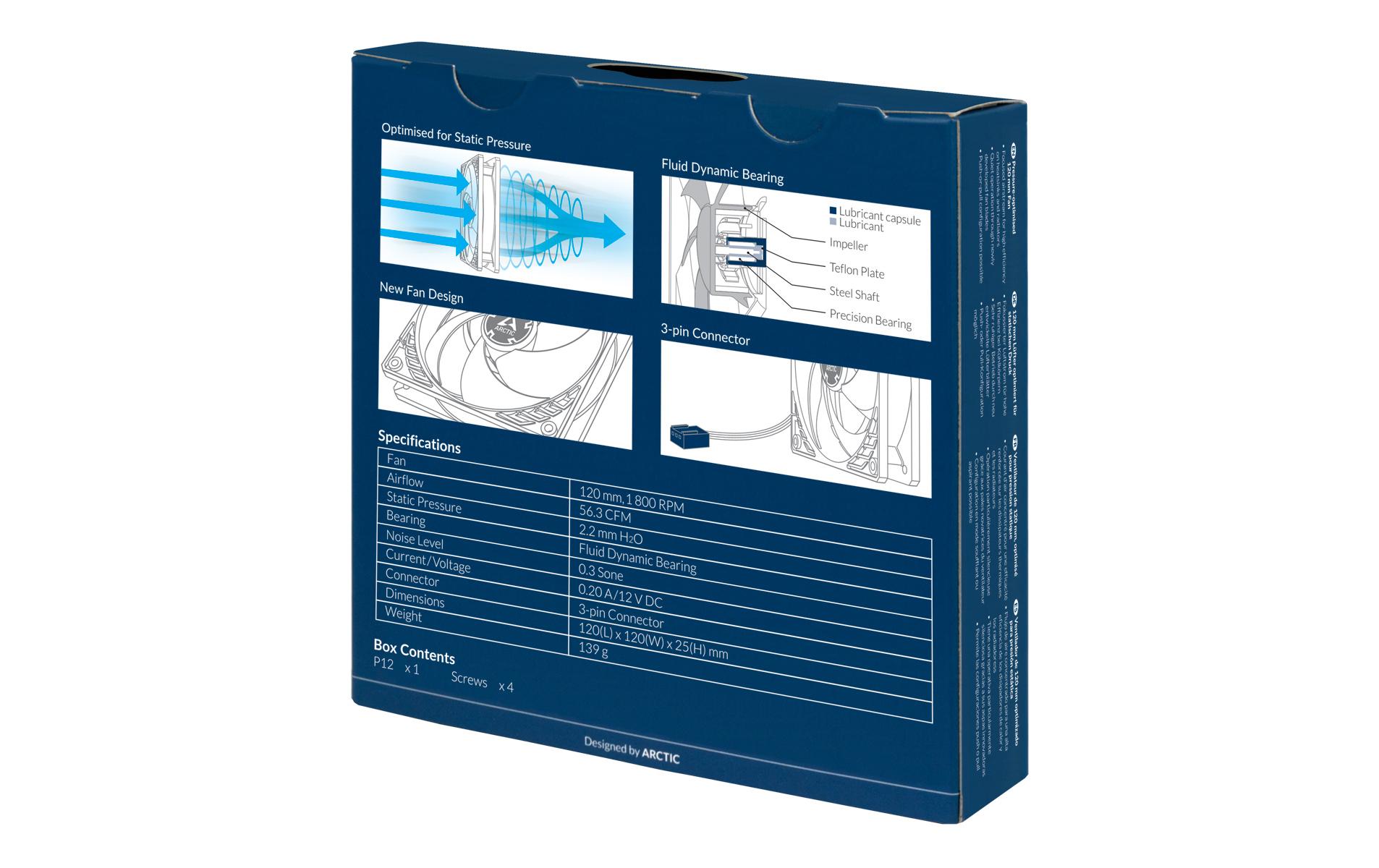 Arctic Cooling PC-Lüfter P12 Schwarz