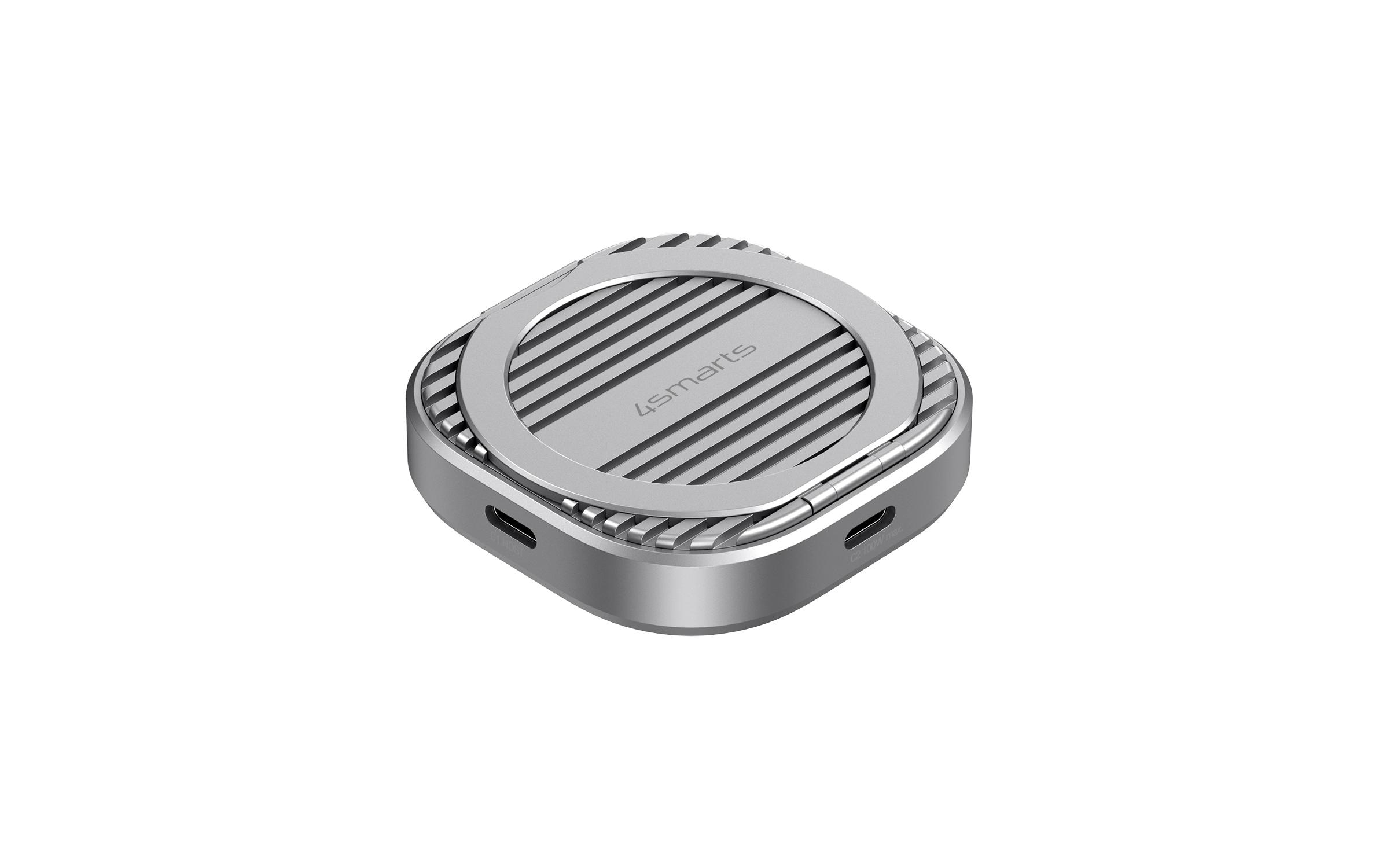 4smarts Magnetisches SSD-Gehäuse Kickstand MagSafe-kompatibel grau