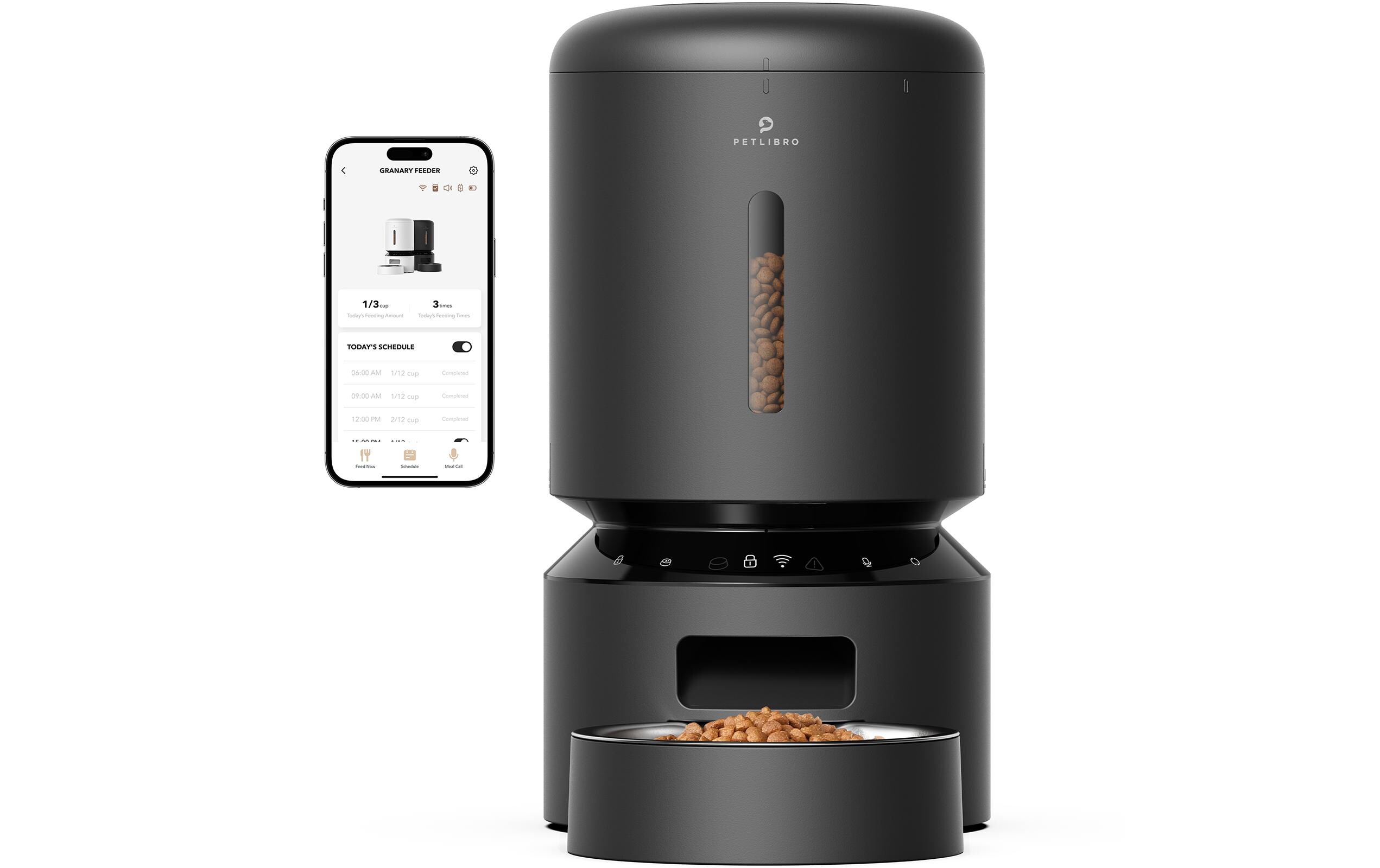 Petlibro Futterautomat Granary Wifi Feeder, 5 l, Schwarz