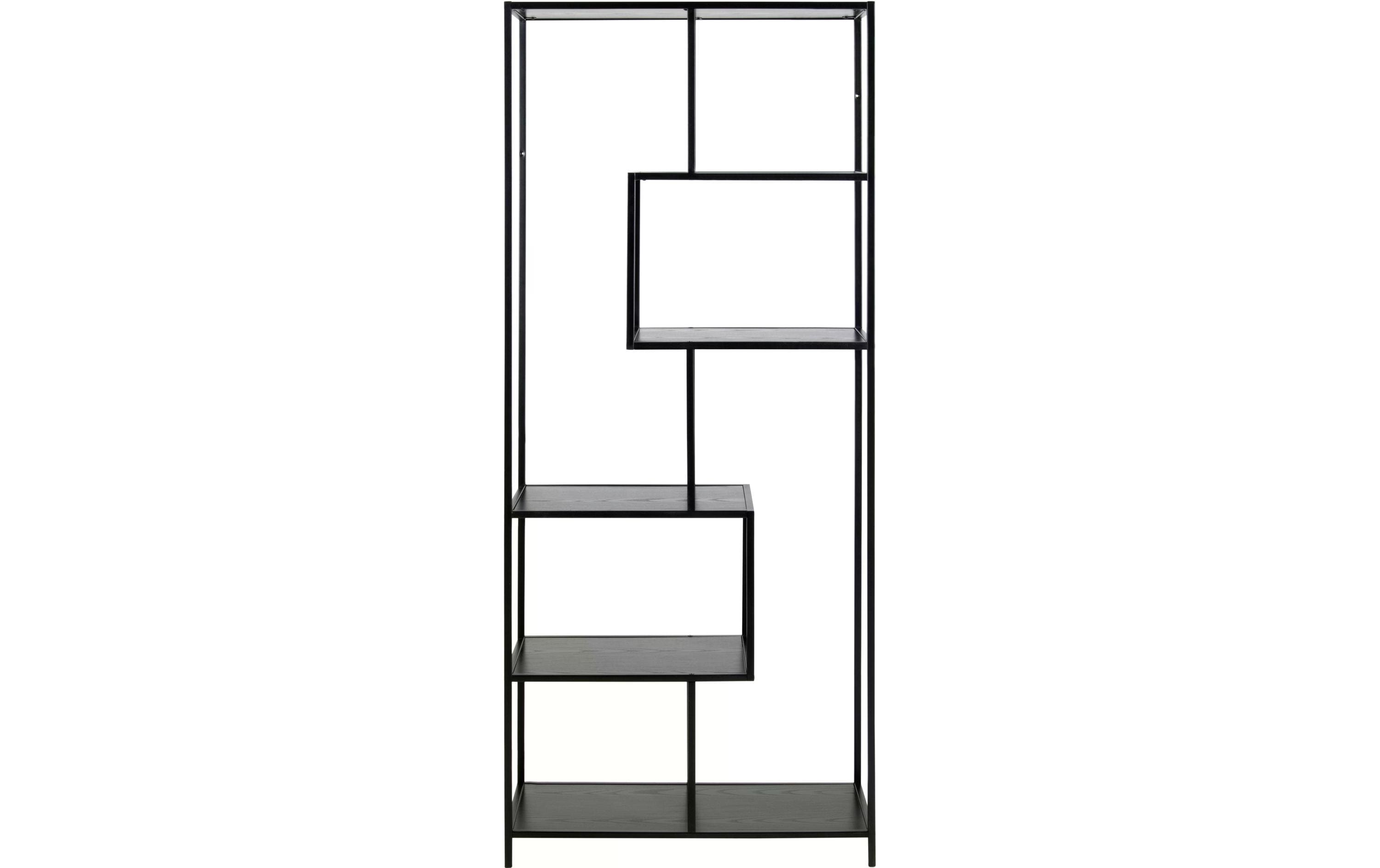 AC Design Regal Seaford 77 x 35 x 185 cm, Schwarz