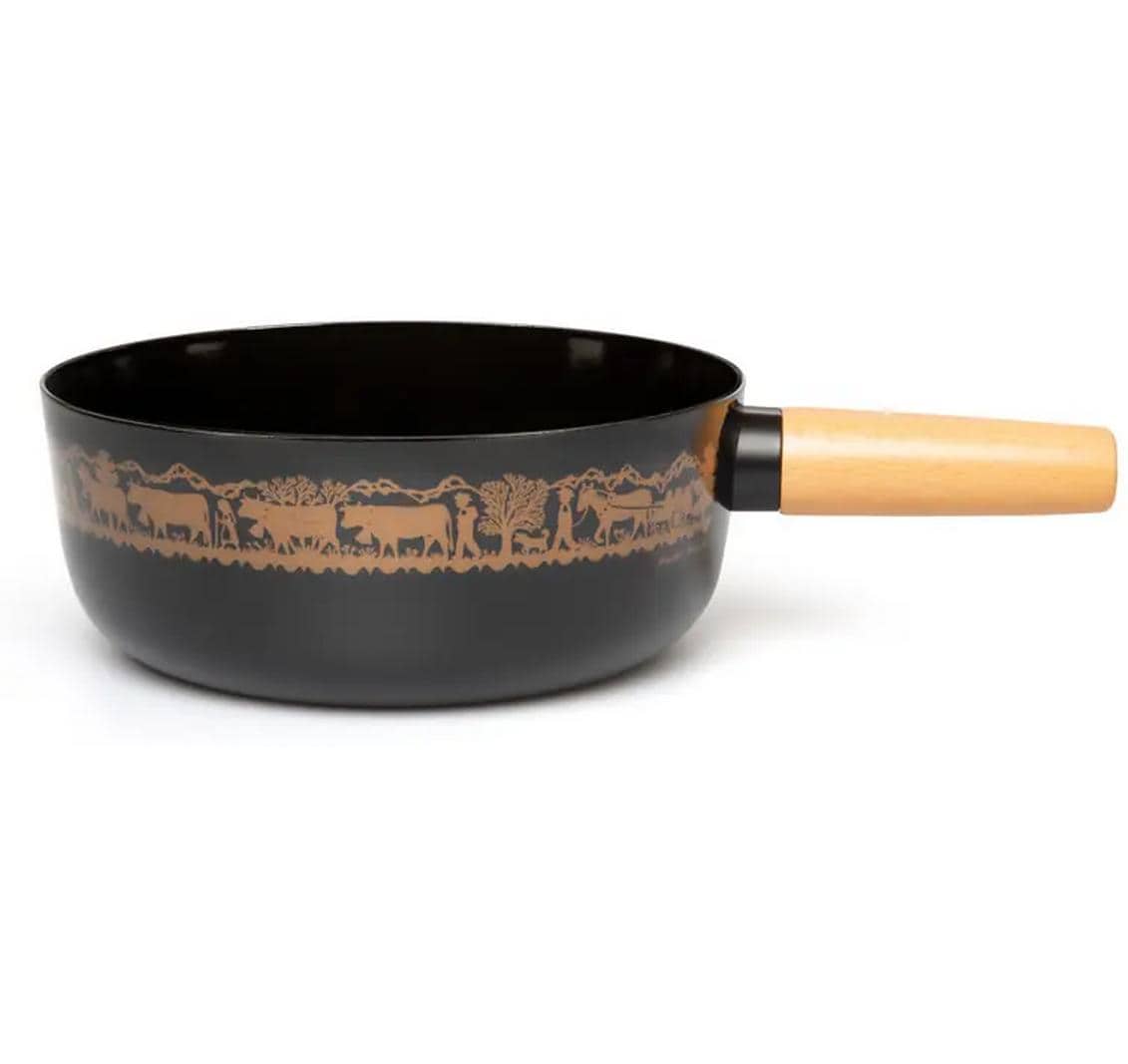 Stöckli Fondue-Caquelon Emotion Alpaufzug 21 cm, Schwarz
