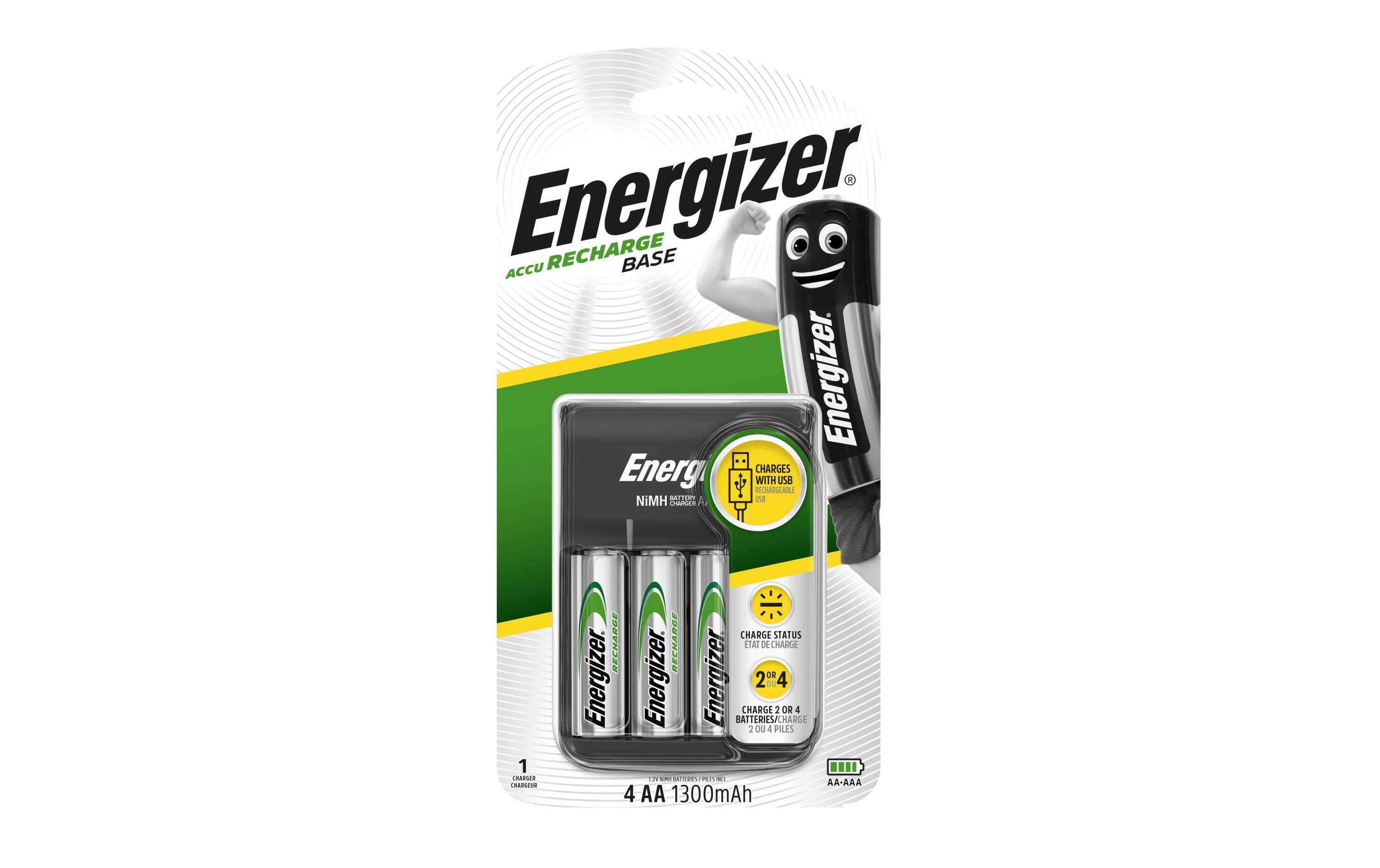 Energizer Ladegerät Base Charger USB inkl. 4x AA 1300 mAh