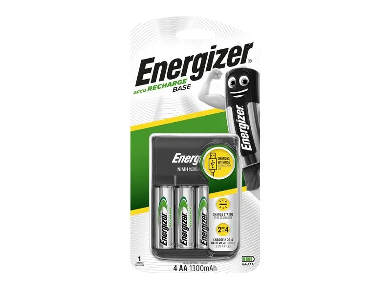 Energizer Ladegerät Base Charger USB inkl. 4x AA 1300 mAh Energizer Ladegerät Base Charger USB inkl. 4x AA 1300 mAh