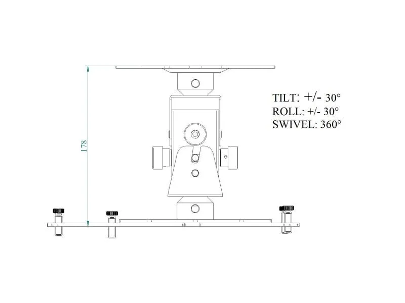 Euromet Deckenhalterung ARAKNO Maxi Schwarz Euromet Deckenhalterung ARAKNO Maxi Schwarz