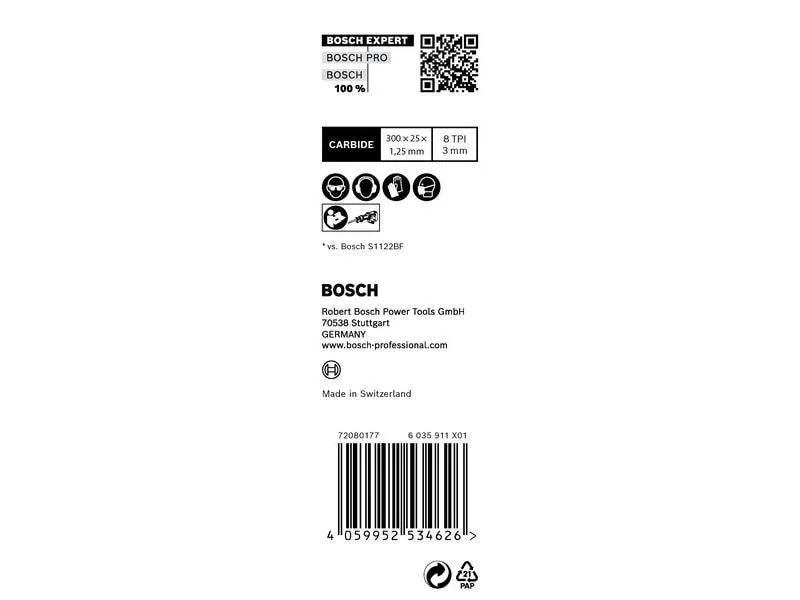Bosch Professional Säbelsägeblatt EXPERT Thick Tough Metal S 1255 CHC, 10 Stück Bosch Professional Säbelsägeblatt EXPERT Thick Tough Metal S 1255 CHC, 10 Stück