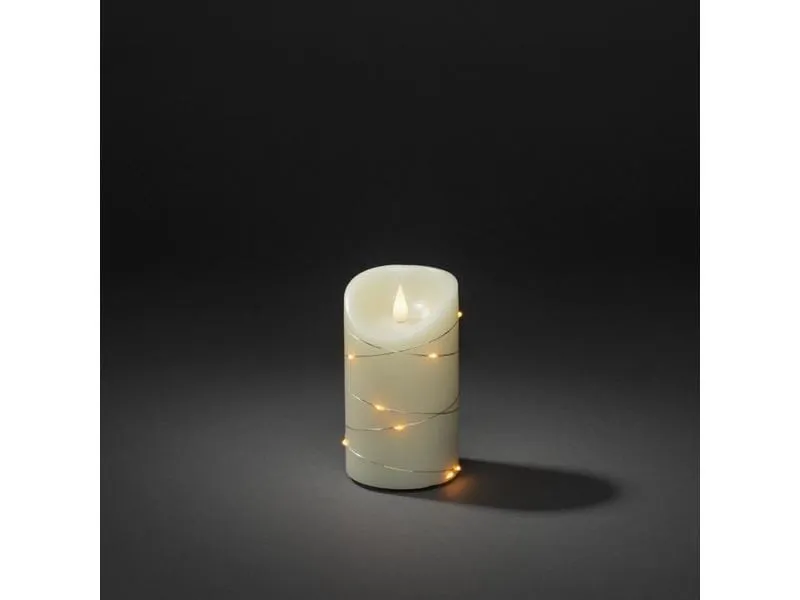 Konstsmide Echtwachskerze, 8 cm x 14 cm, Cremeweiss Konstsmide Echtwachskerze, 8 cm x 14 cm, Cremeweiss