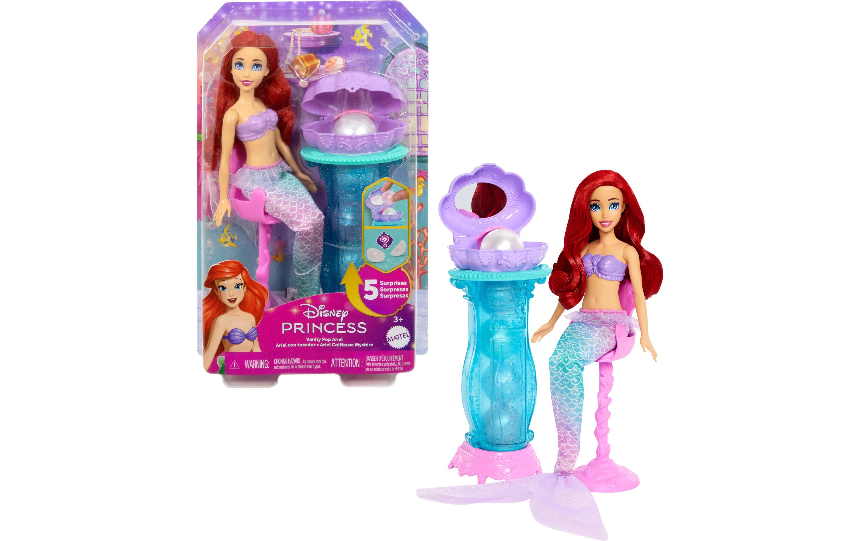 Disney Princess Spielset Schminkmuschel Meerjungfrau-Arielle-Modepuppe