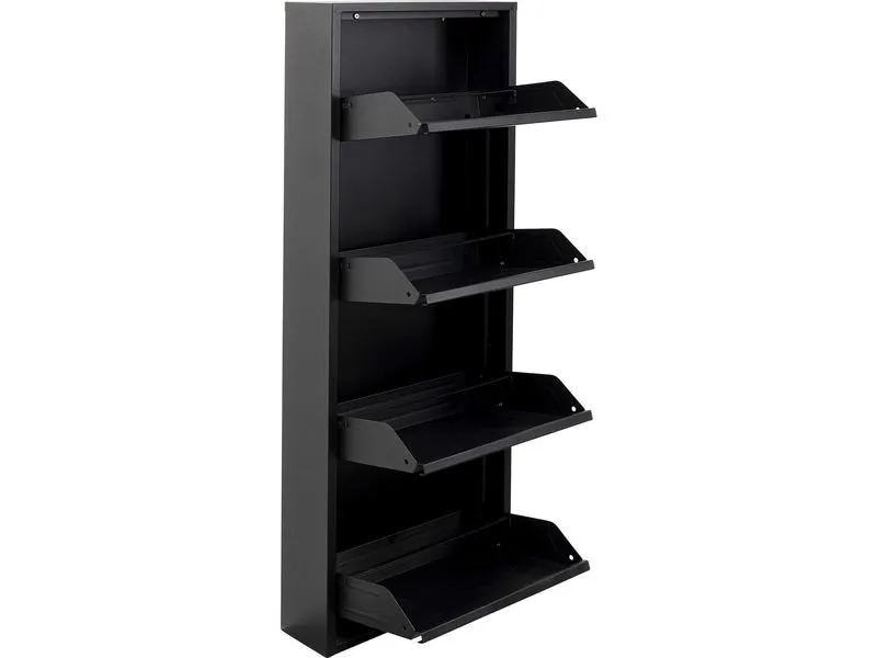 Kare Schuhschrank Caruso 4-er, 50 x 136 cm, Schwarz Kare Schuhschrank Caruso 4-er, 50 x 136 cm, Schwarz