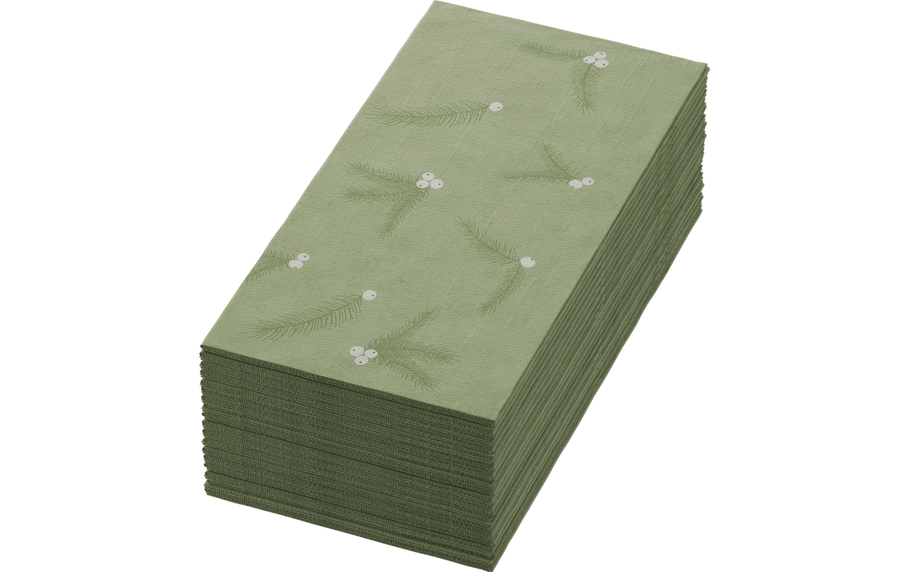 Duni Servietten Bio DSF 1/8, Noel Pistachio, 40 x 40 cm, 60 Stück