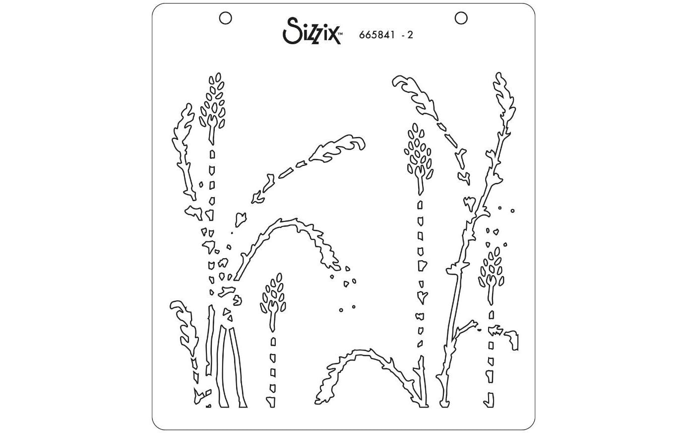 Sizzix Stempel Set Schablone Wildblumen 4er-Pack