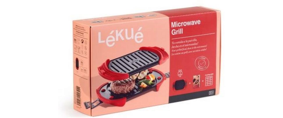 Lékué Mikrowellen-Grill 25.2 cm, Rot/Schwarz
