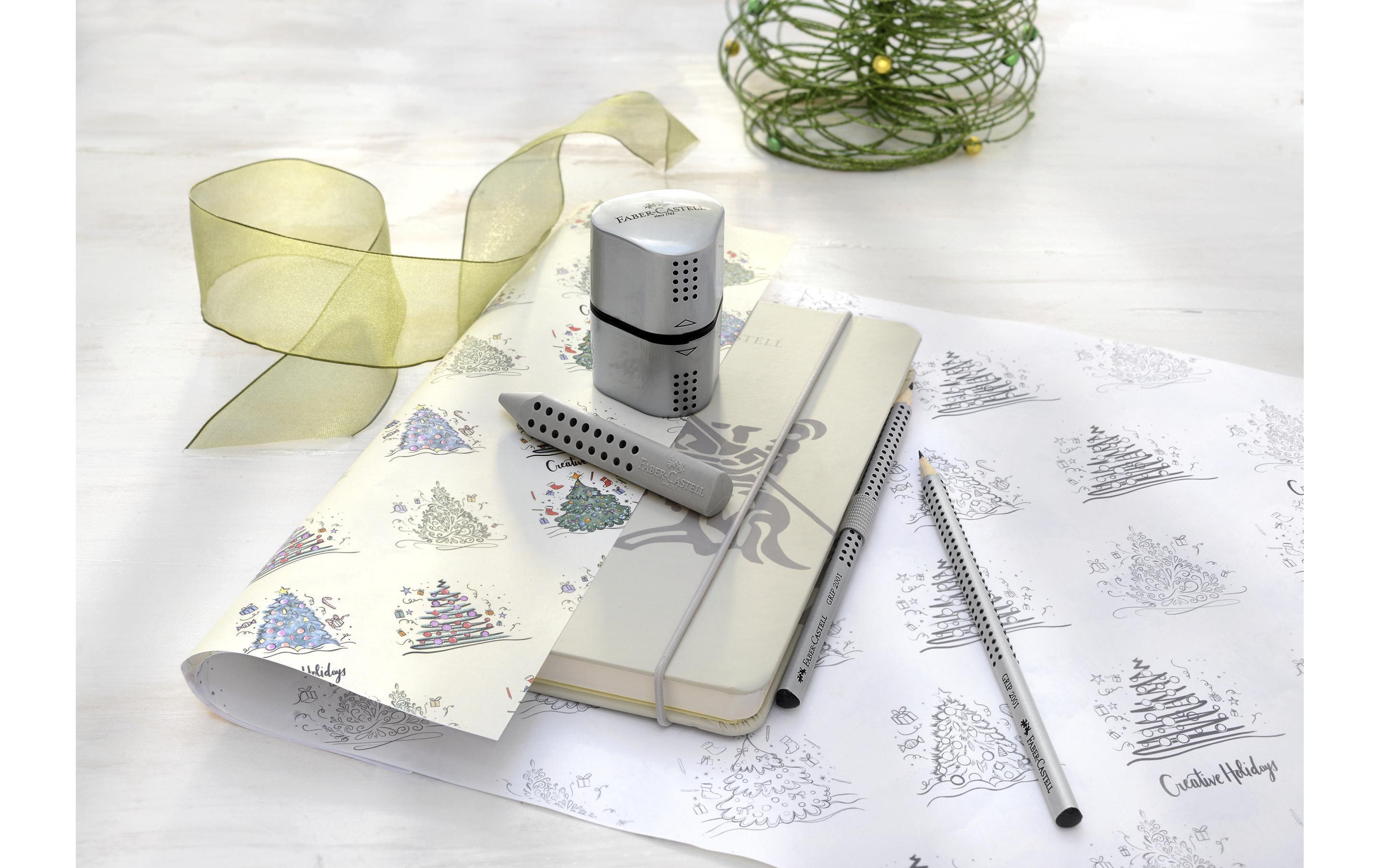 Faber-Castell Spitzer Grip 2001 Dreifach Manuell, Silber