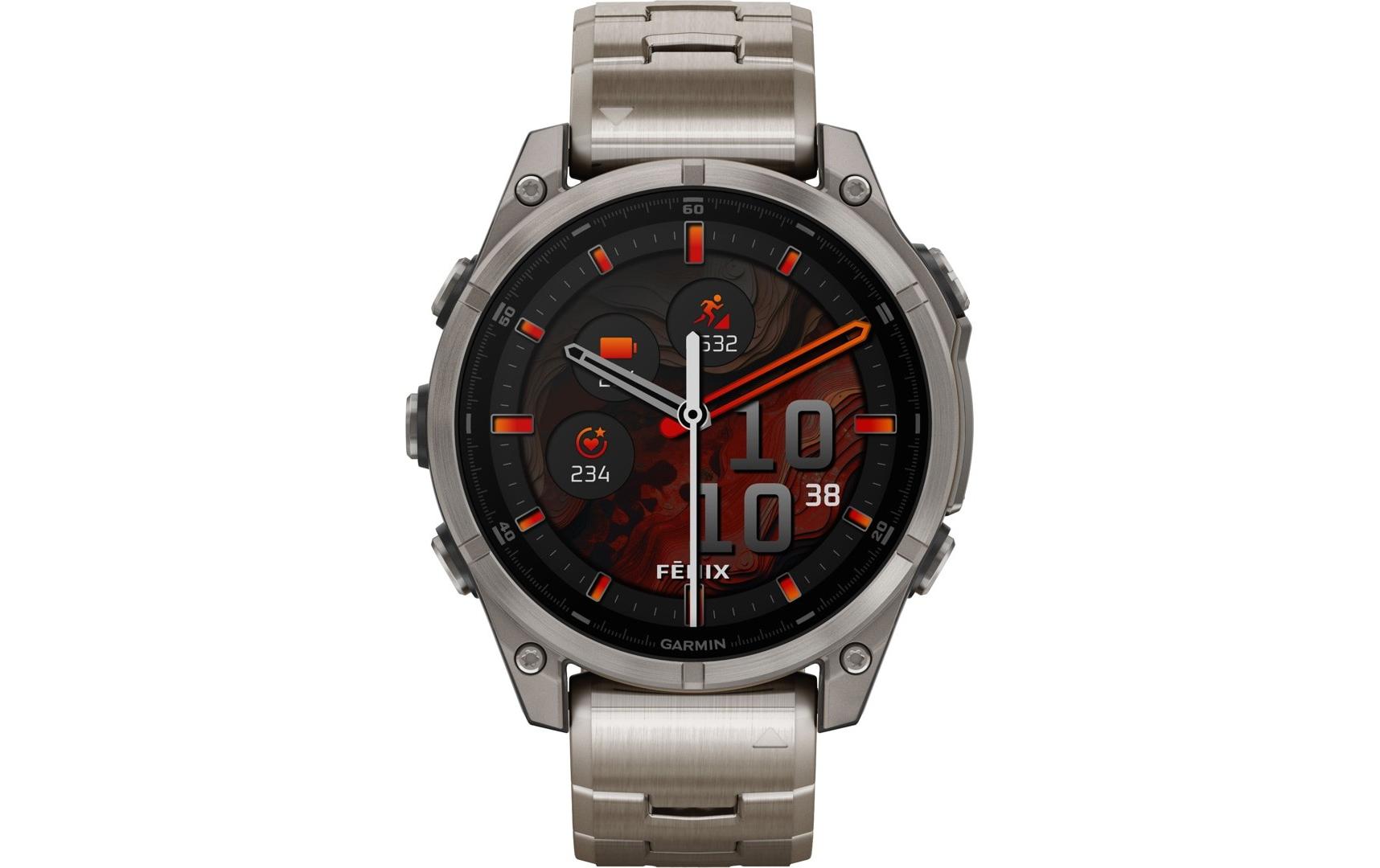 GARMIN Sportuhr Fenix 8 AMOLED Sapphire, 47 mm Titan GARMIN Sportuhr Fenix 8 AMOLED Sapphire, 47 mm Titan