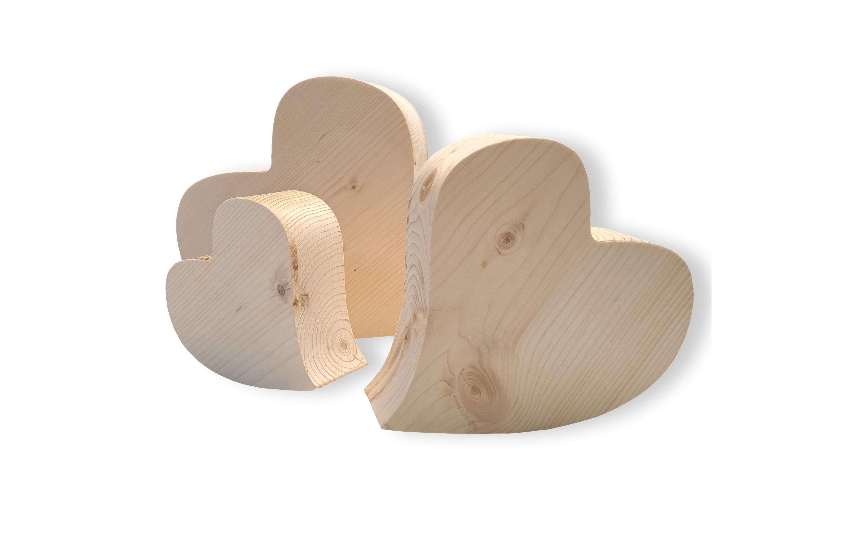 Holz Zollhaus Aufsteller Massivholz Herz mittel