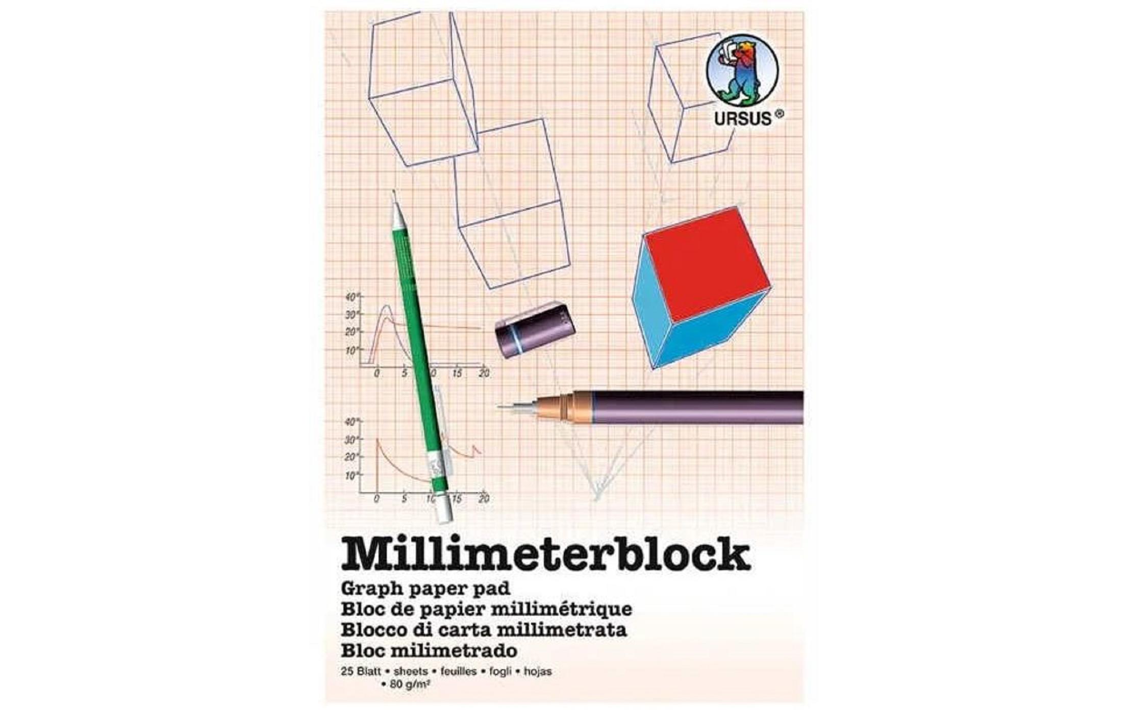 URSUS Milimeterpapier 80 g/m², A3, 25 Blatt URSUS Milimeterpapier 80 g/m², A3, 25 Blatt